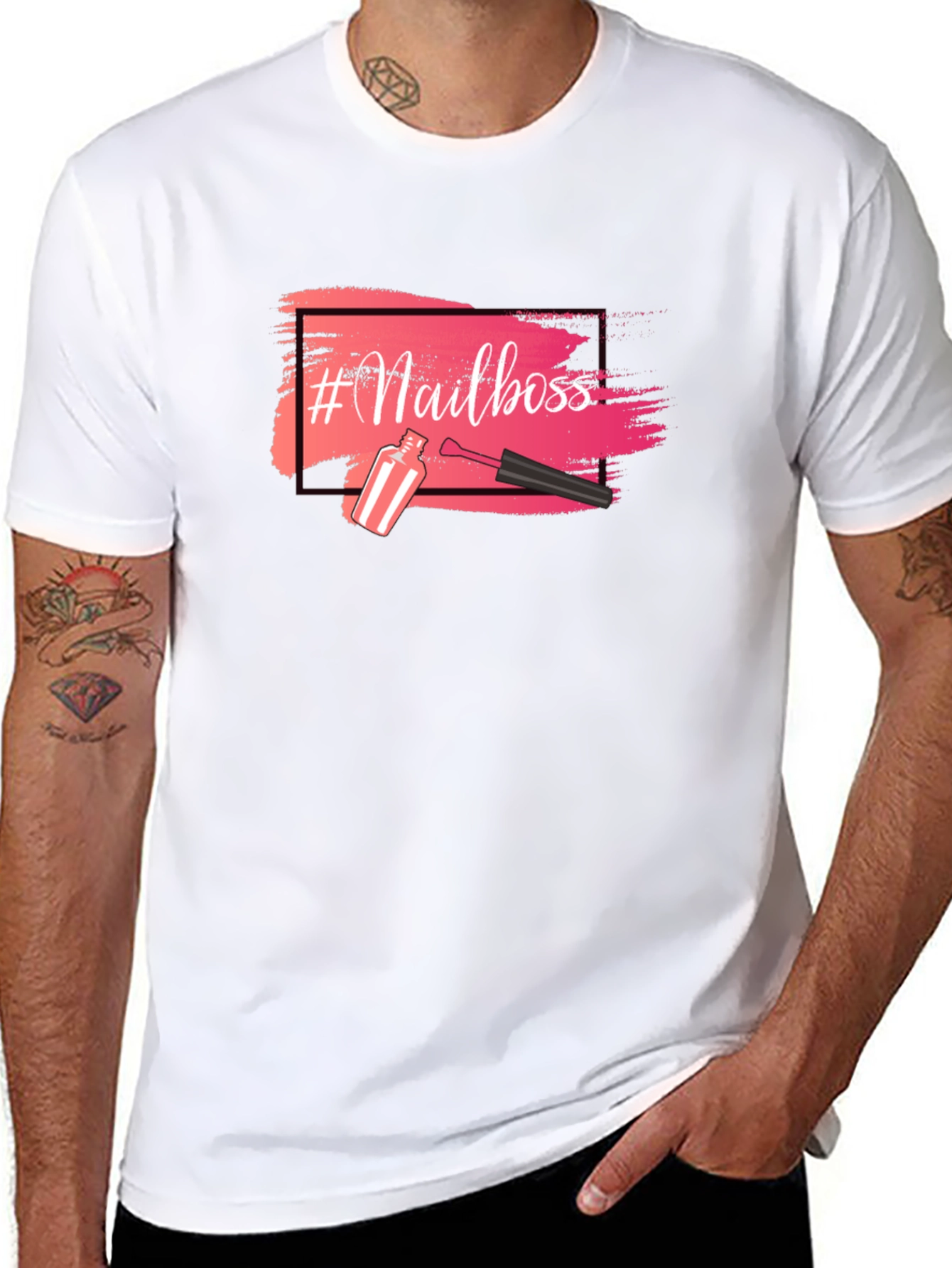 #Nailboss Graphic T-Shirt - Black Crew Neck