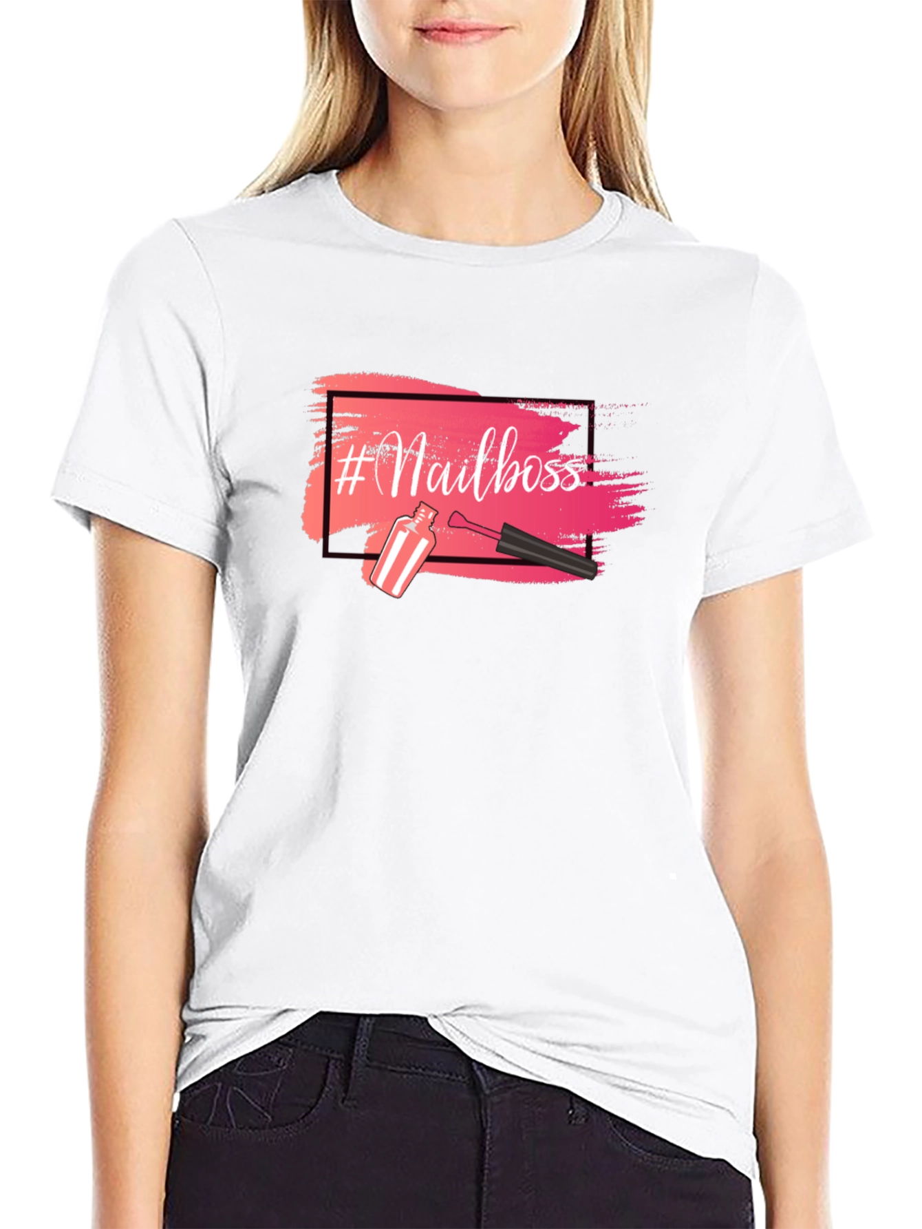 #Nailboss Graphic T-Shirt - Black Crew Neck