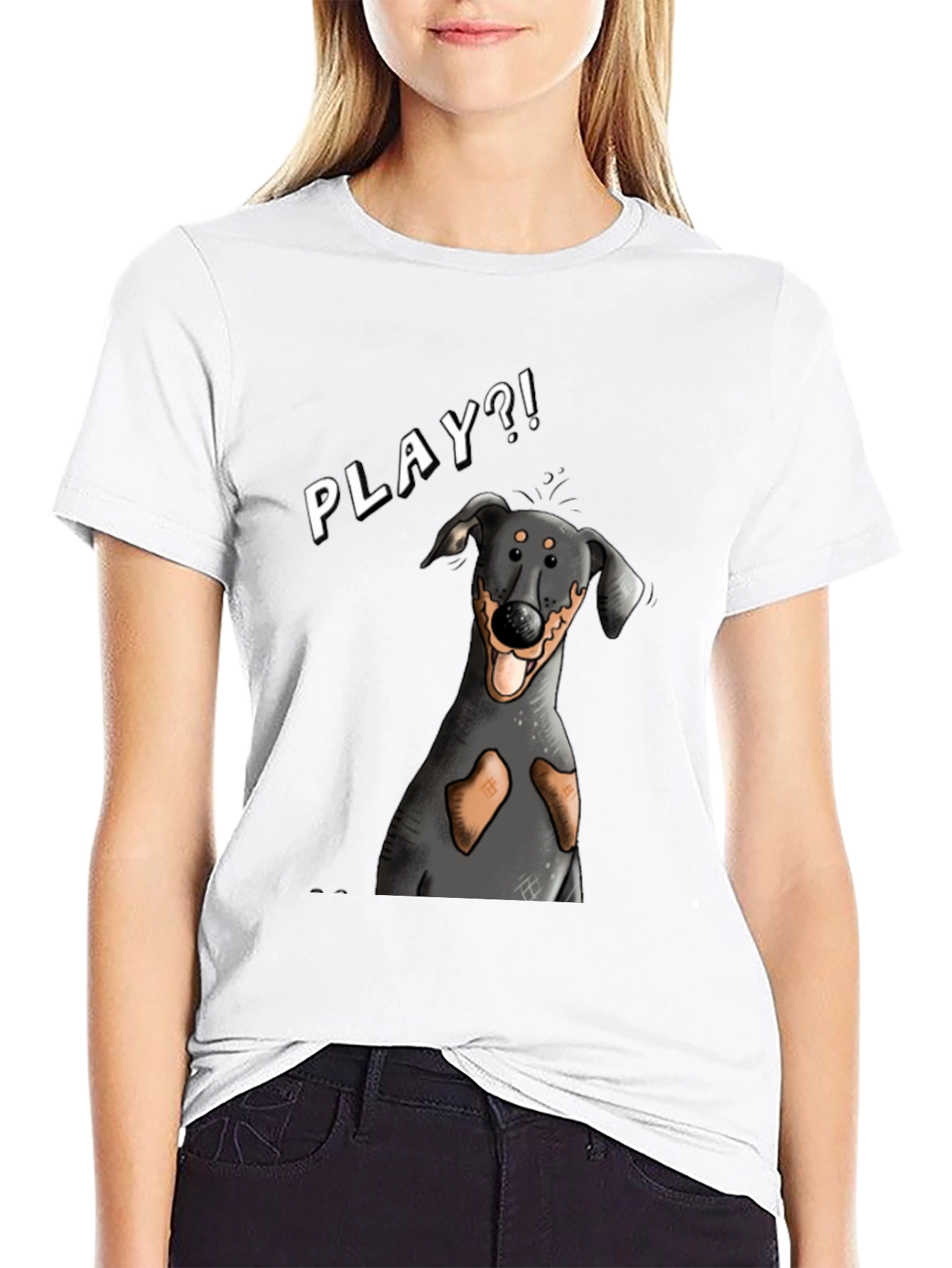 Playful Dog Graphic T-Shirt