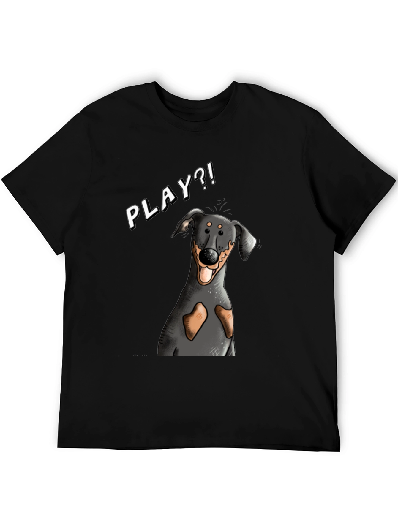 Playful Dog Graphic T-Shirt