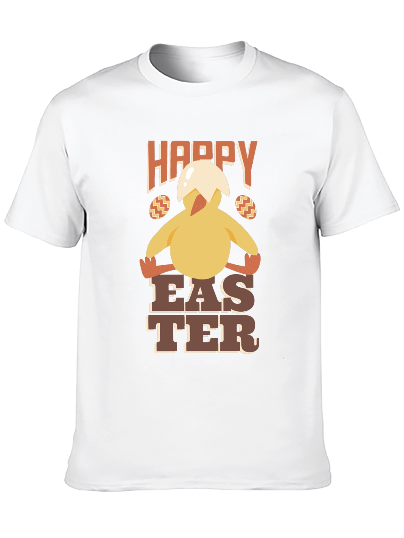 Happy Easter Chick T-Shirt - Mens Crew Neck Tee