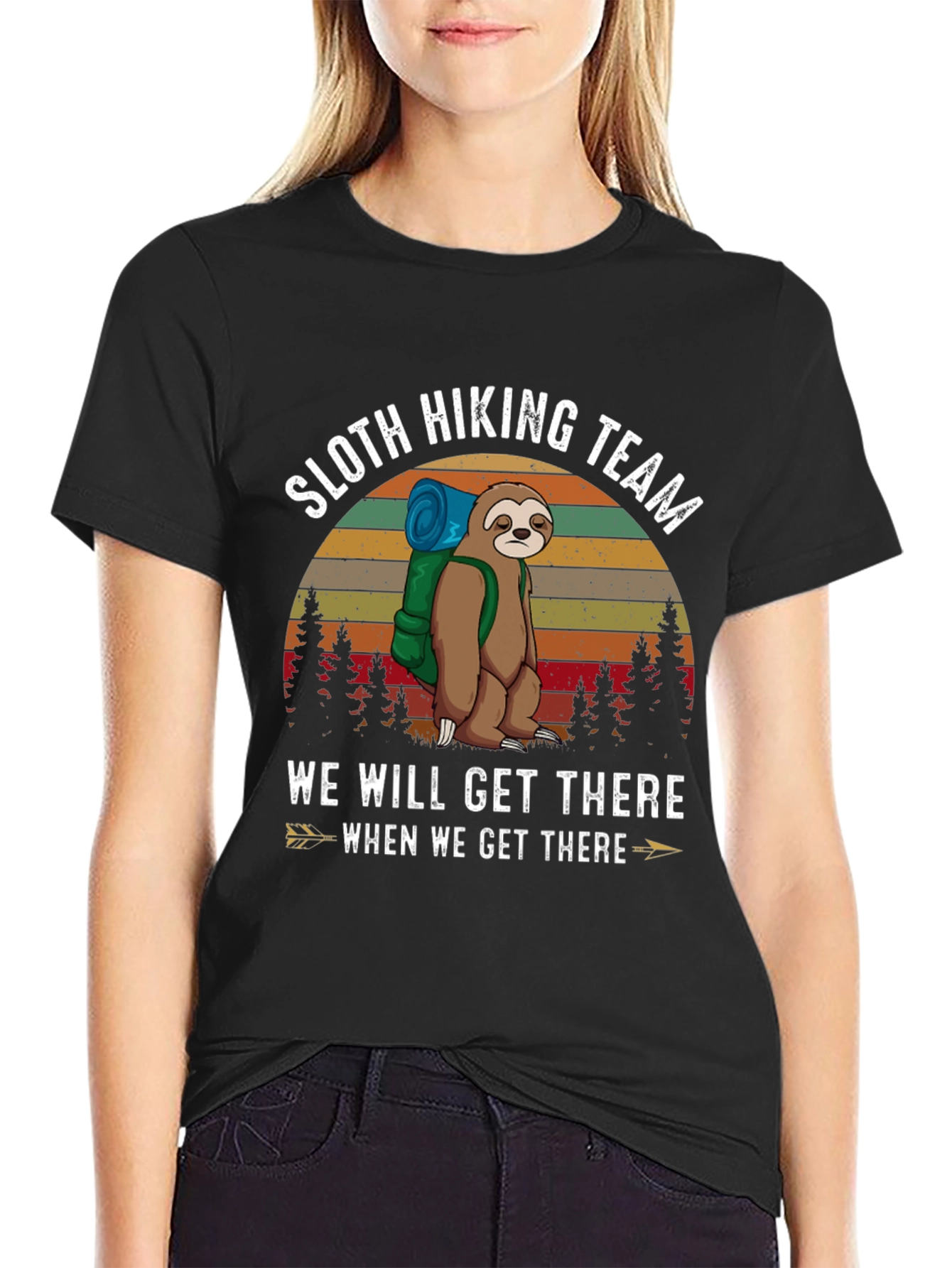 Sloth Hiking Team Tee - Funny Adventure Shirt
