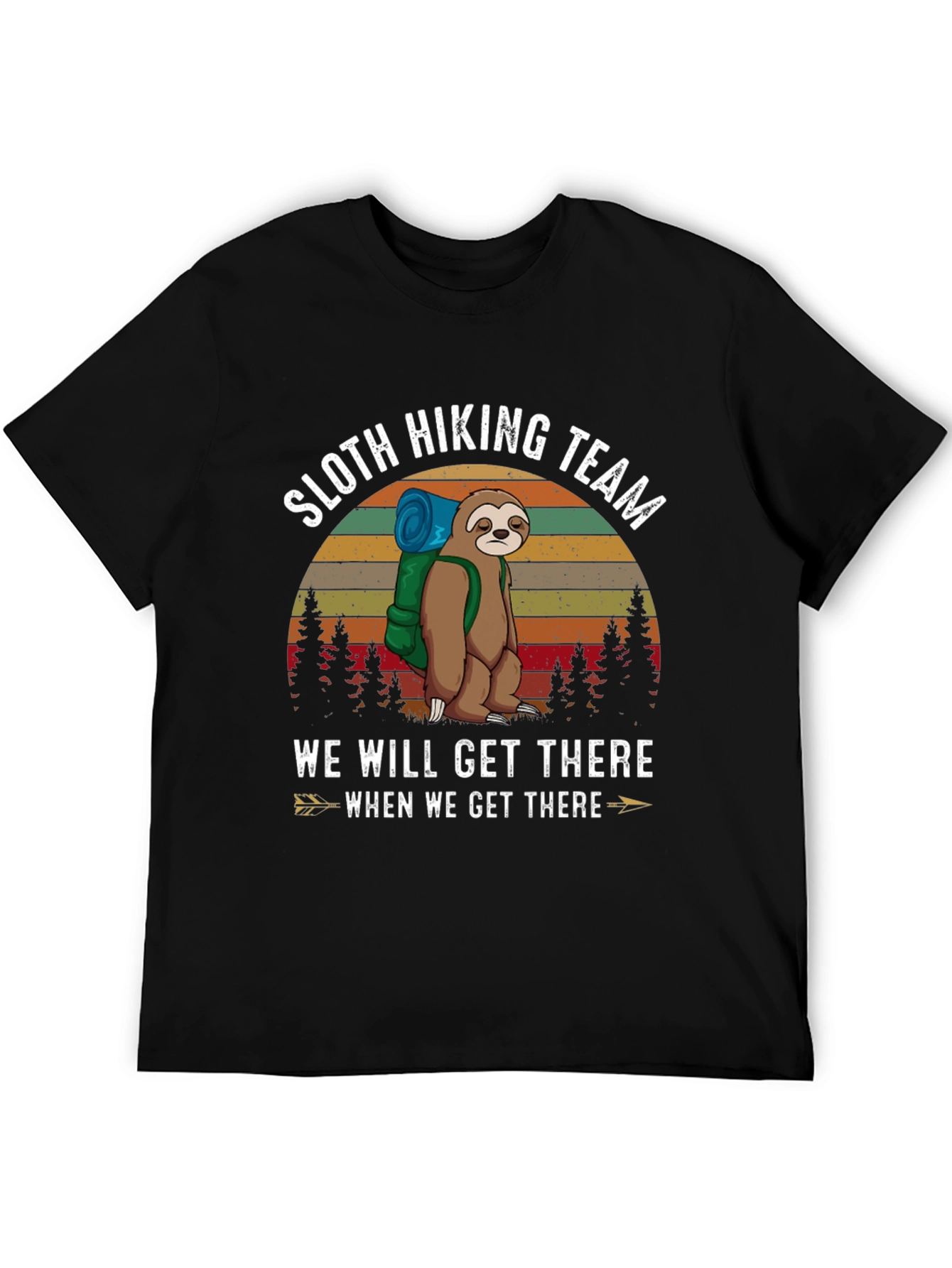 Sloth Hiking Team Tee - Funny Adventure Shirt