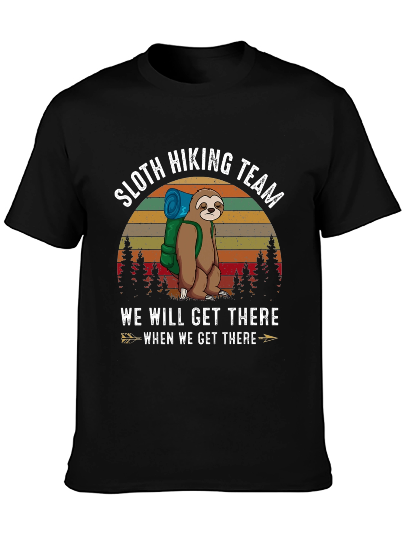 Sloth Hiking Team Tee - Funny Adventure Shirt