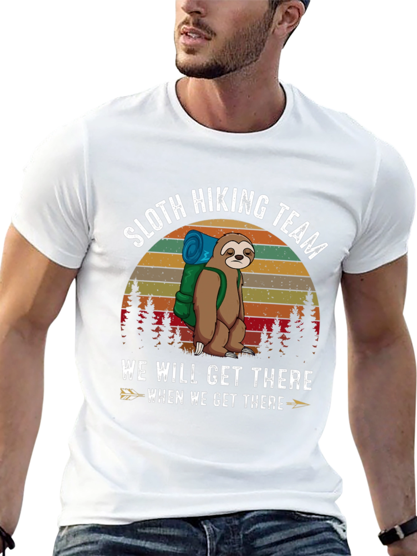 Sloth Hiking Team Tee - Funny Adventure Shirt