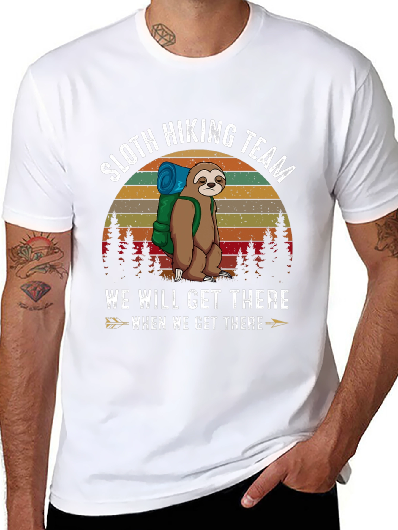 Sloth Hiking Team Tee - Funny Adventure Shirt
