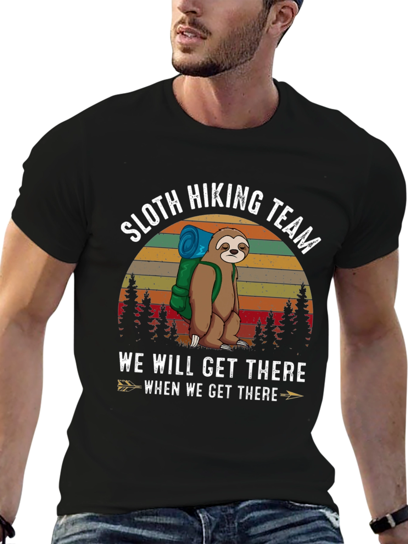 Sloth Hiking Team Tee - Funny Adventure Shirt