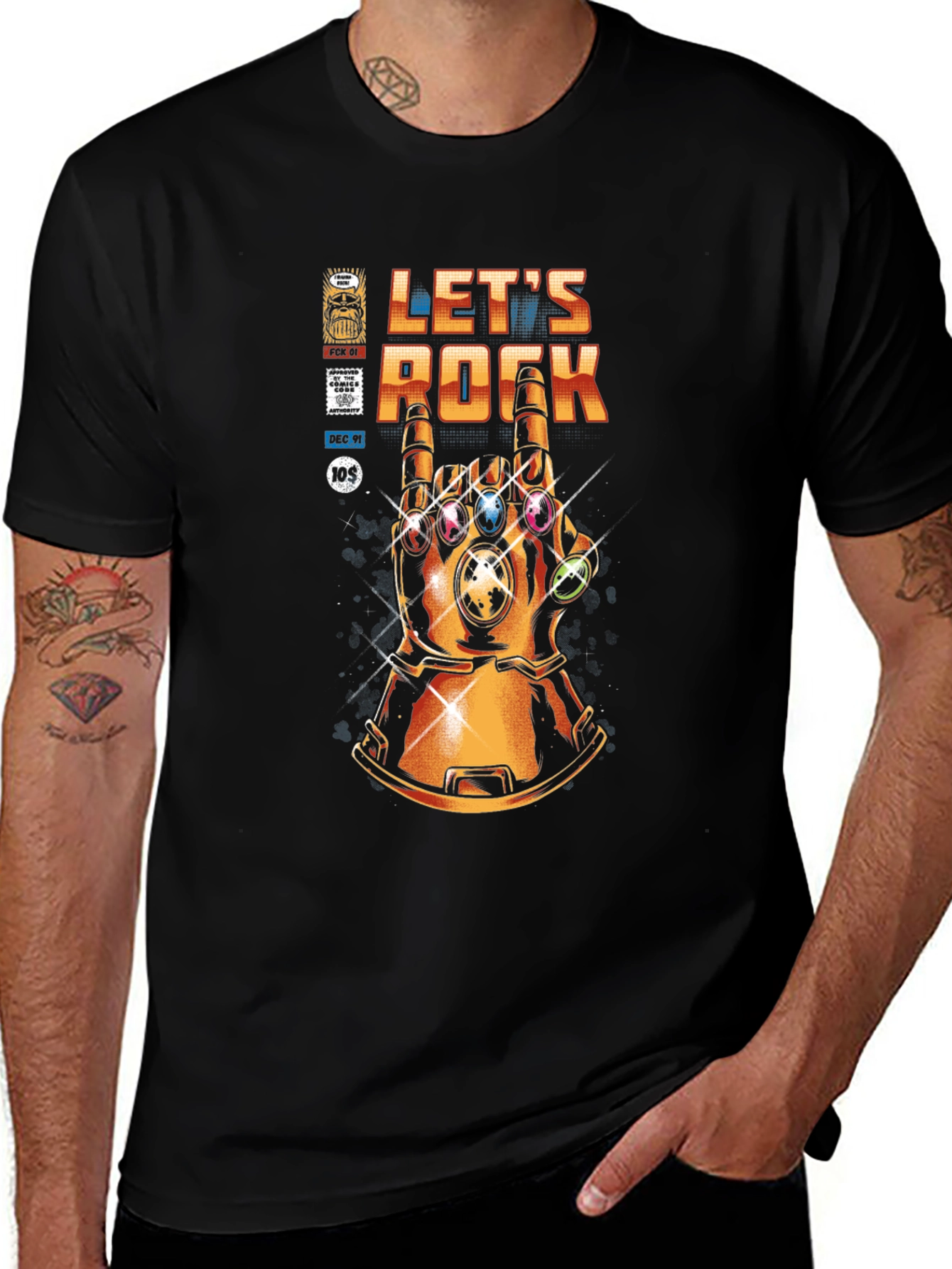 Lets Rock Infinity Gauntlet T-Shirt