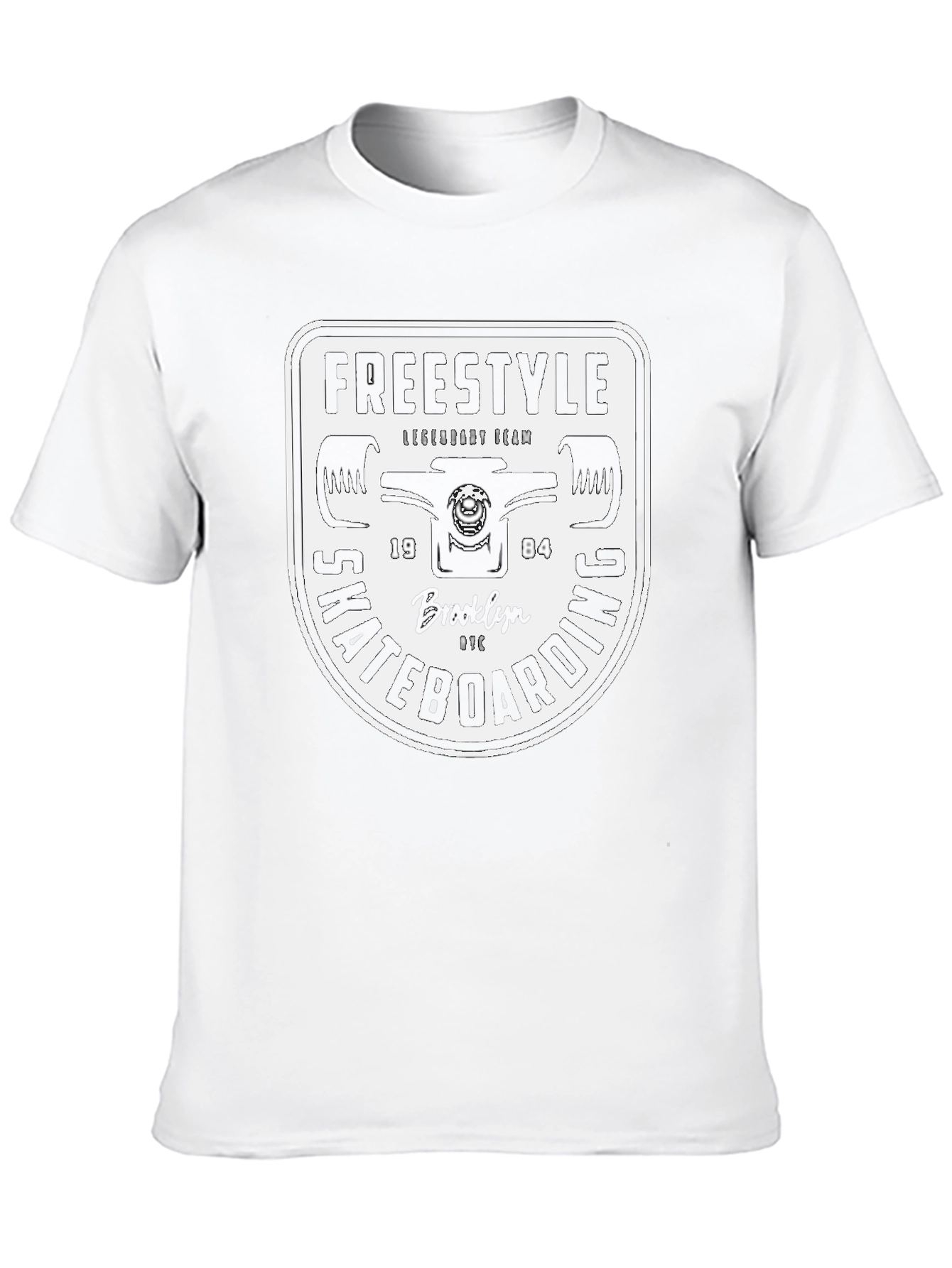 Freestyle Skateboarding Black T-Shirt