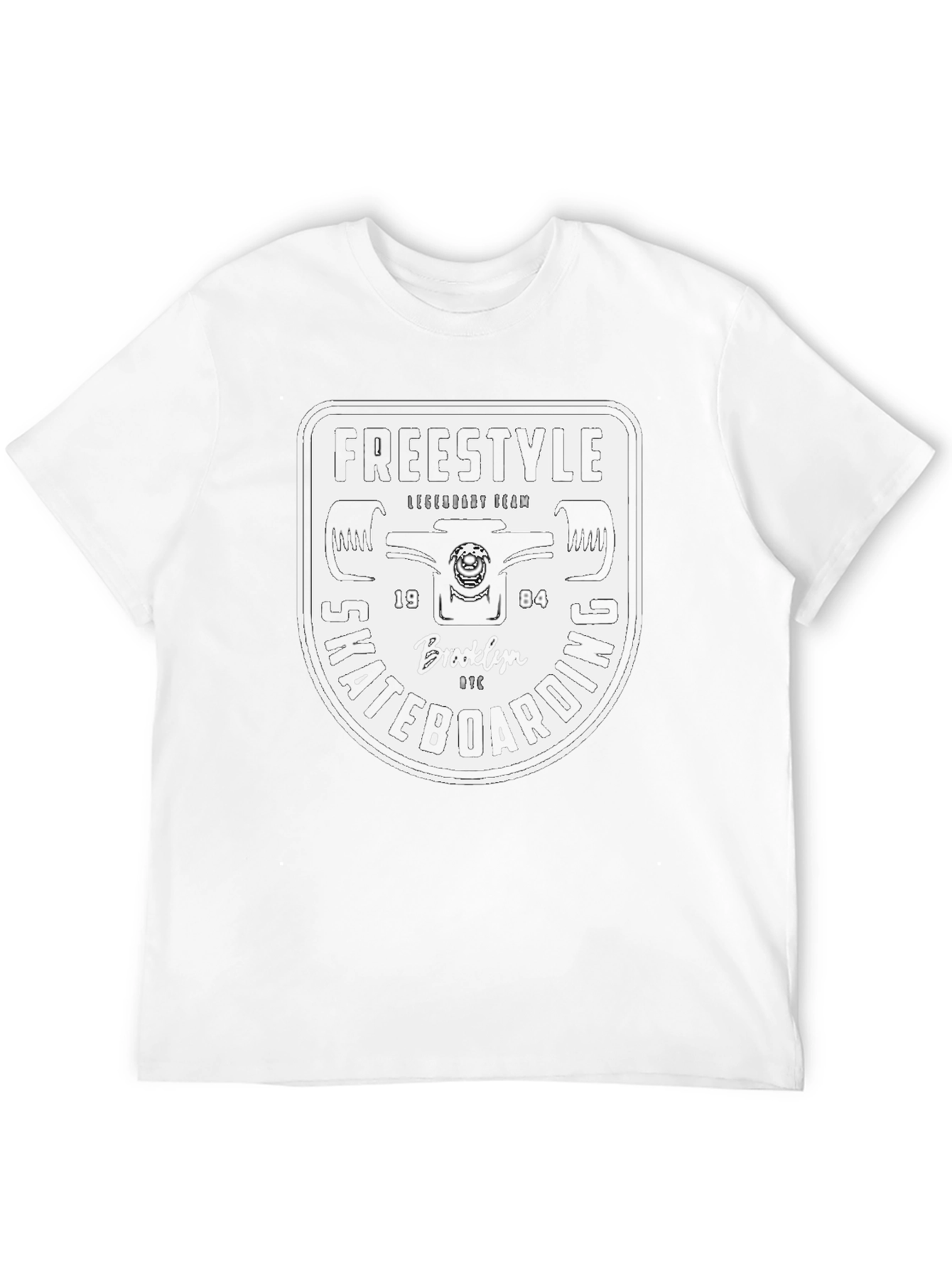 Freestyle Skateboarding Black T-Shirt
