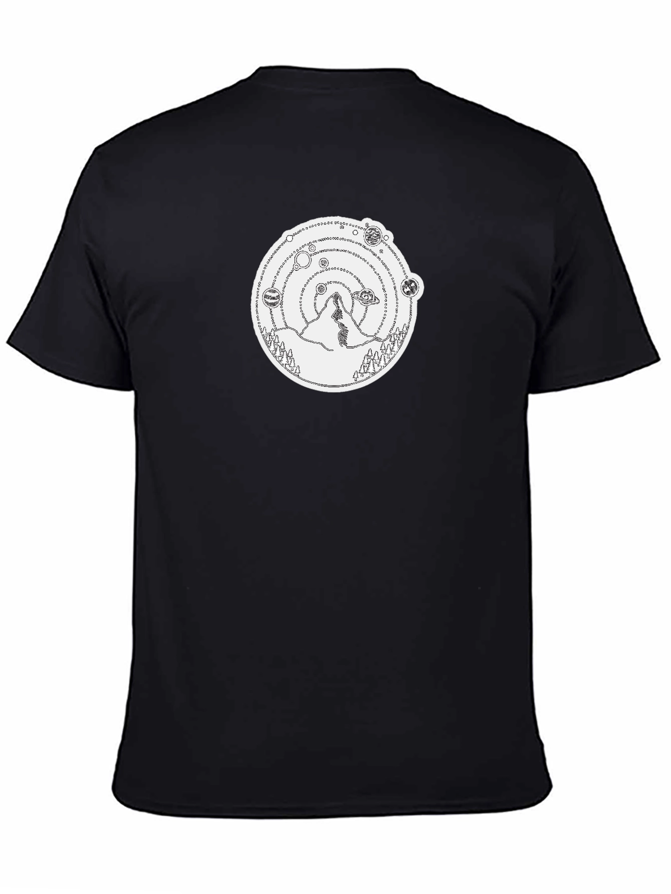 Cosmic Mountain Graphic Tee - Black