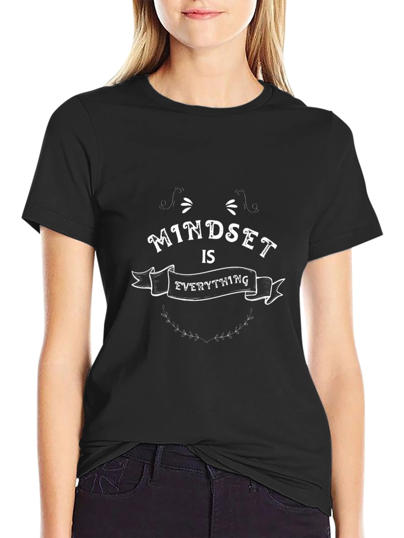Mindset is Everything Black Graphic Tee