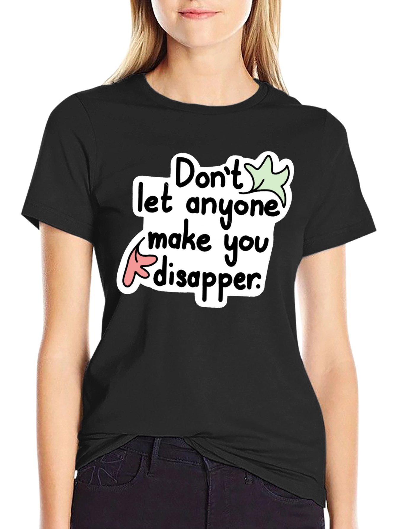 Dont Disappear Graphic Tee - Black