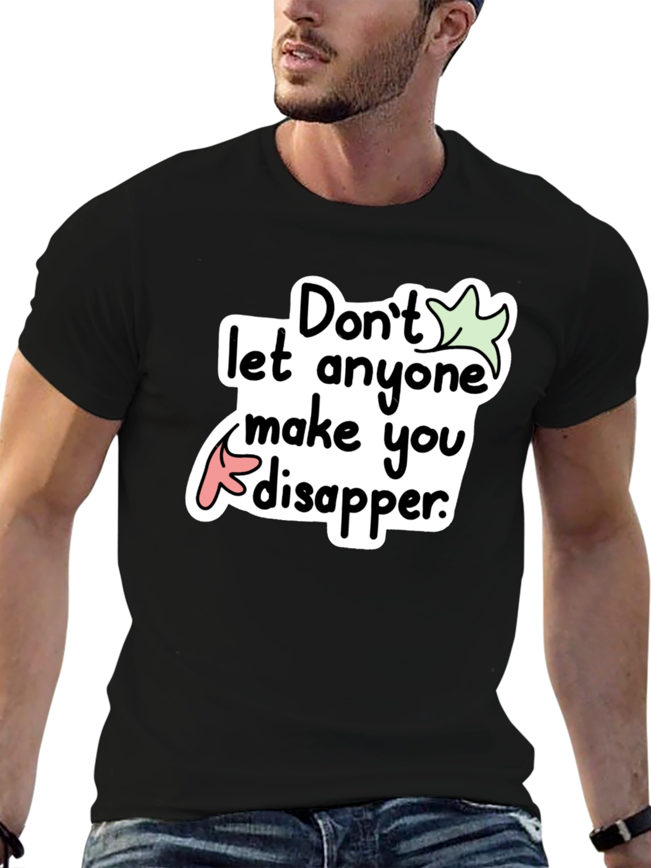 Dont Disappear Graphic Tee - Black