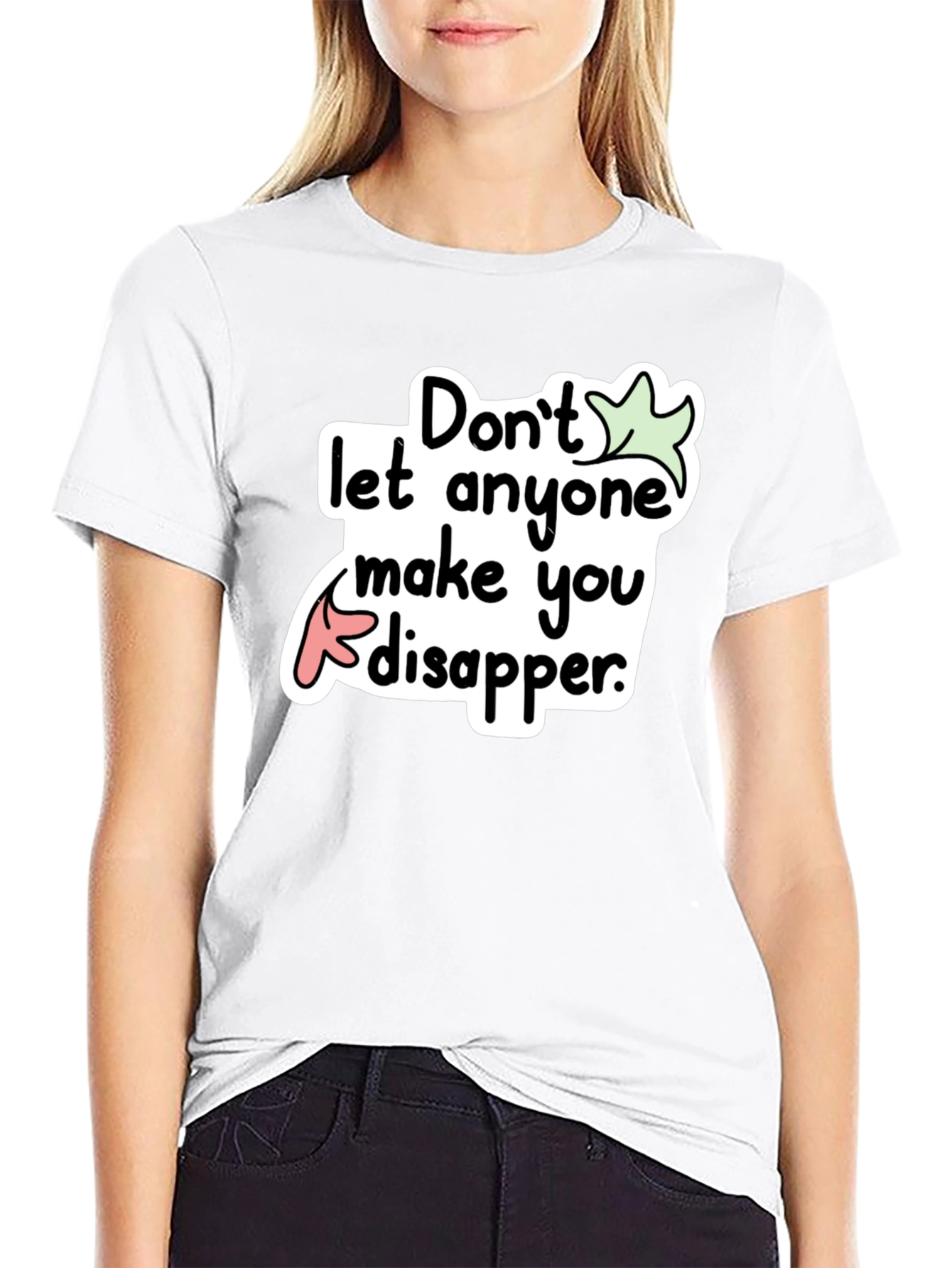 Dont Disappear Graphic Tee - Black