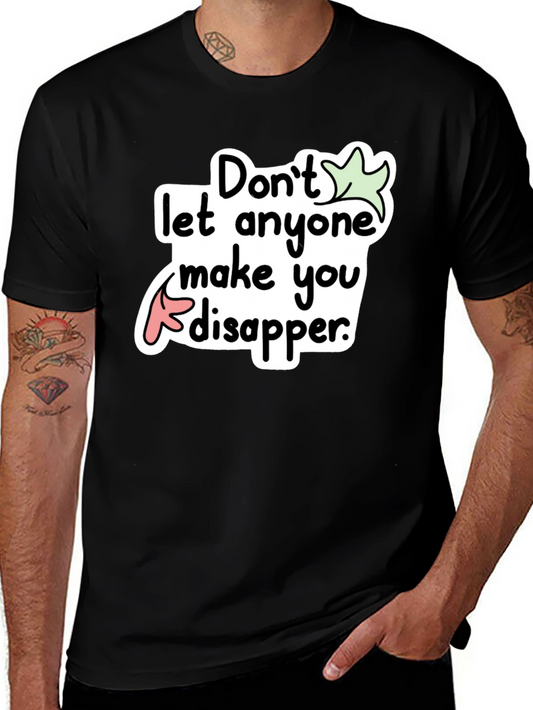 Dont Disappear Graphic Tee - Black