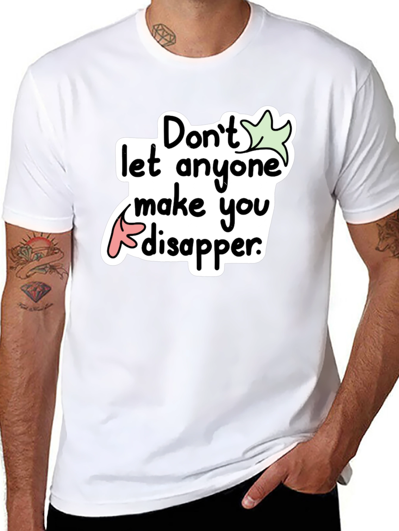 Dont Disappear Graphic Tee - Black