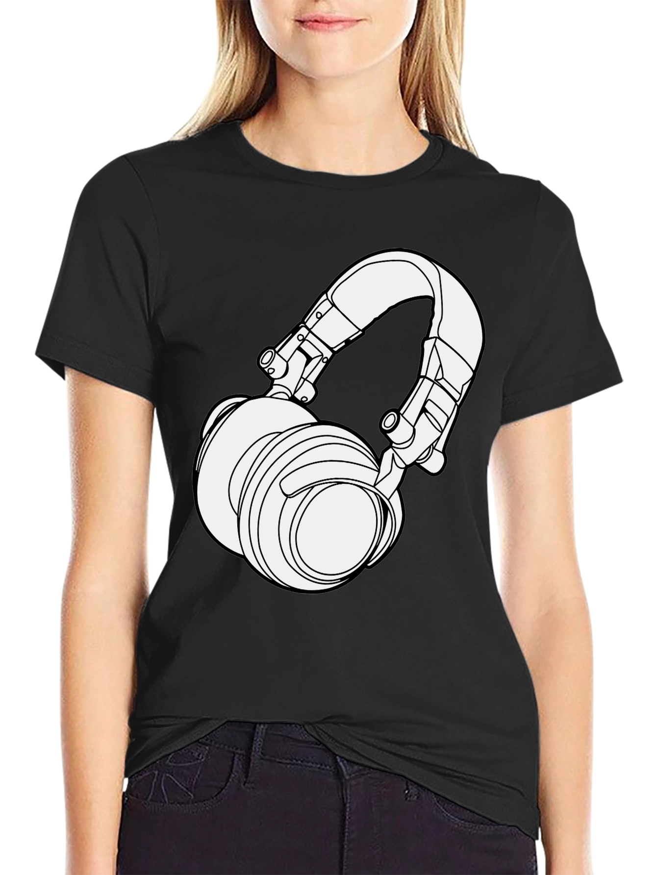 Headphone Graphic T-Shirt - Stylish Music Lover Tee