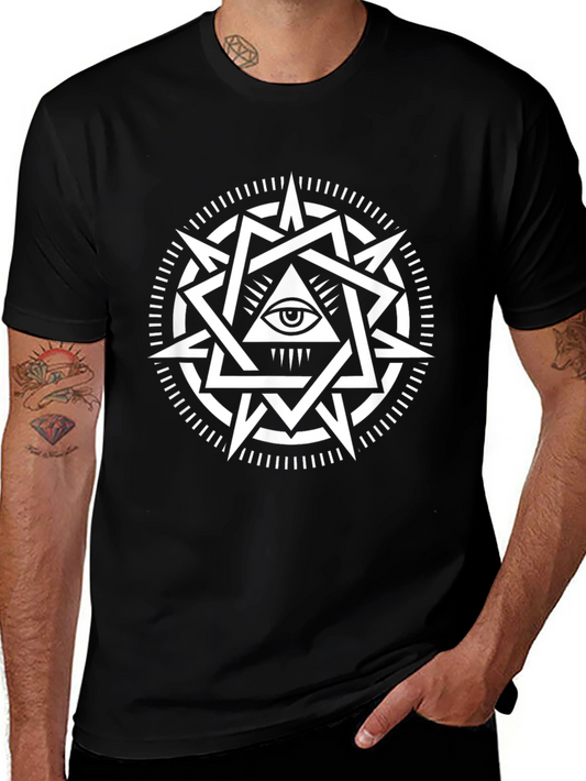 Illuminati Eye Star Black T-Shirt