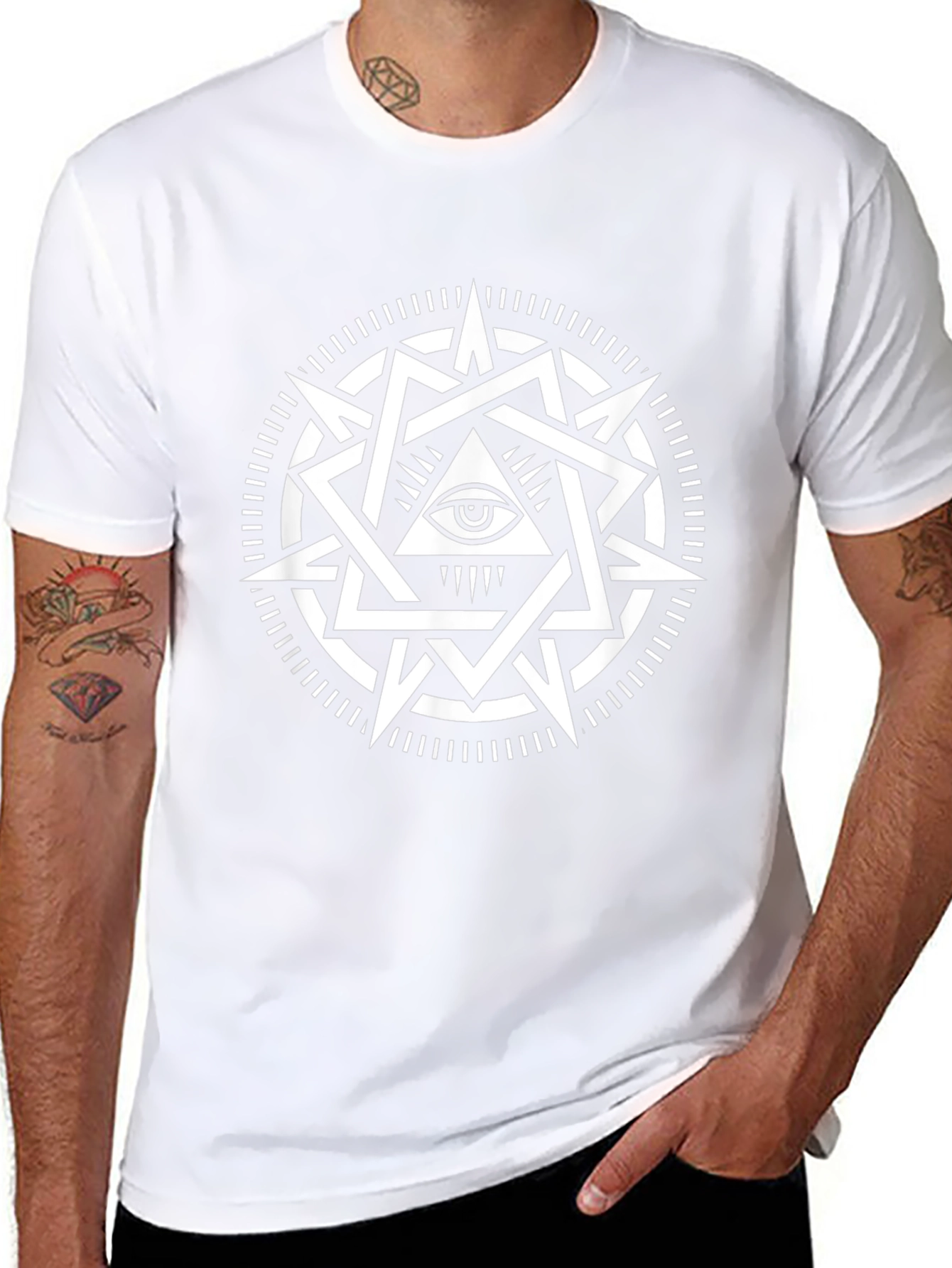 Illuminati Eye Star Black T-Shirt