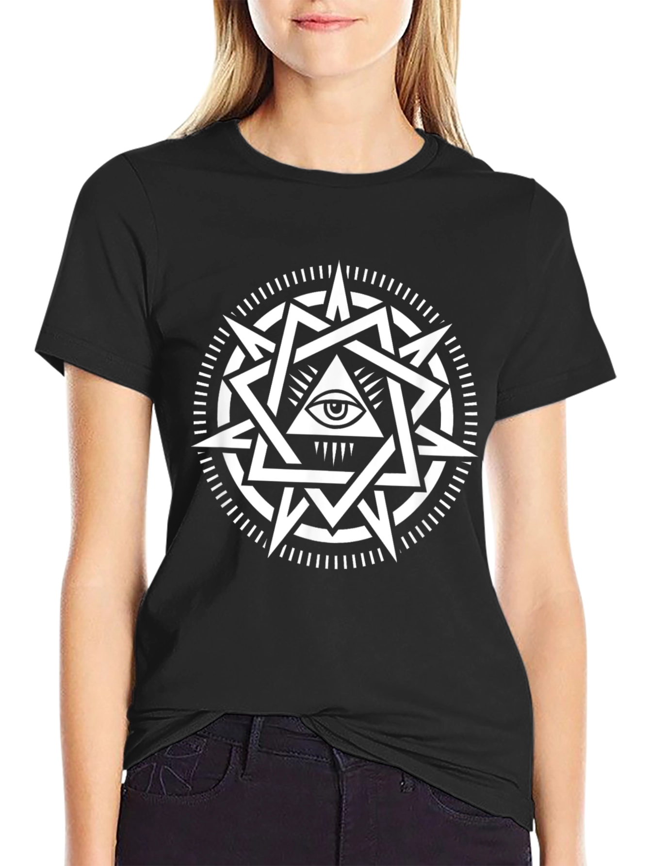 Illuminati Eye Star Black T-Shirt
