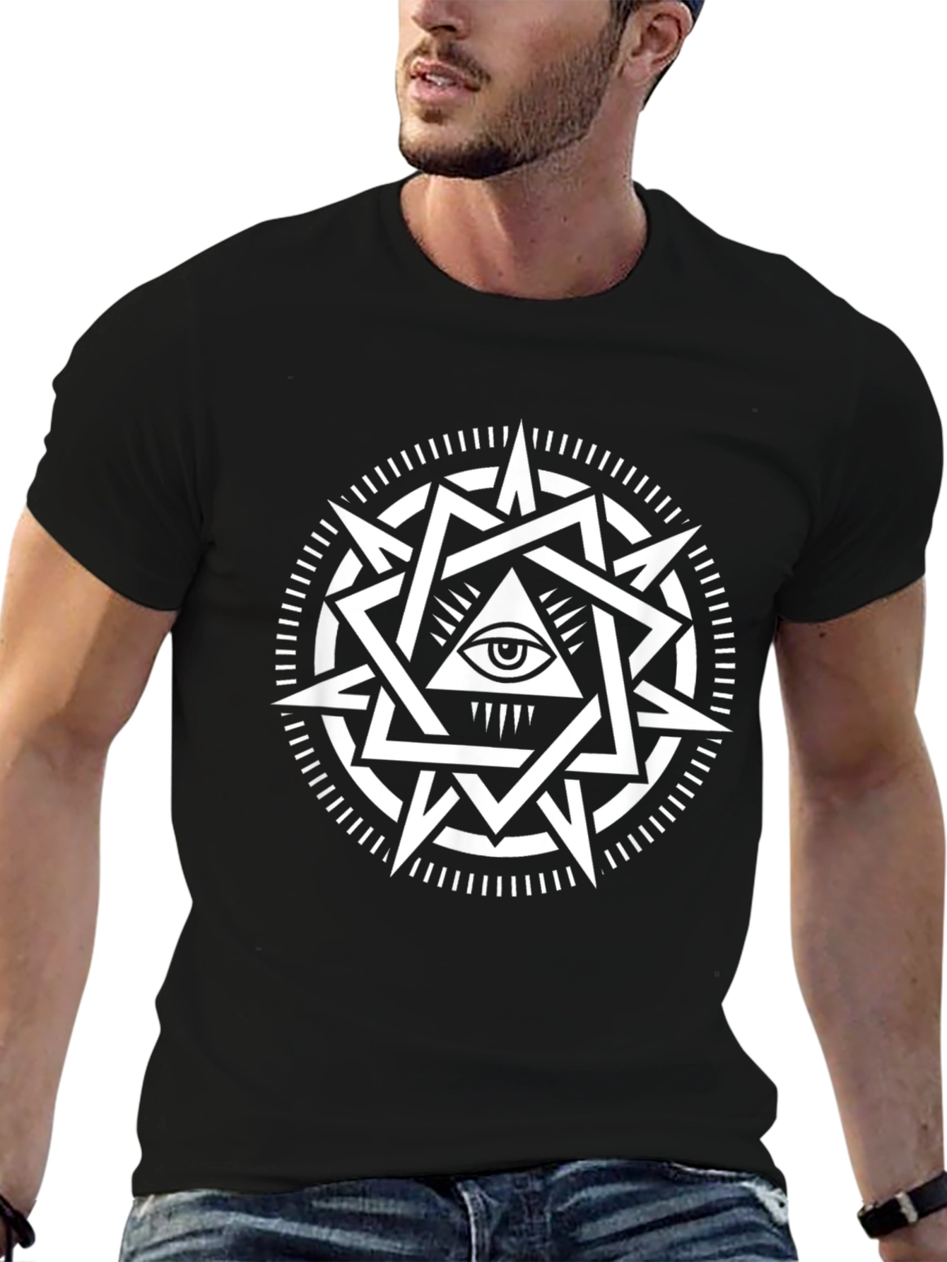 Illuminati Eye Star Black T-Shirt