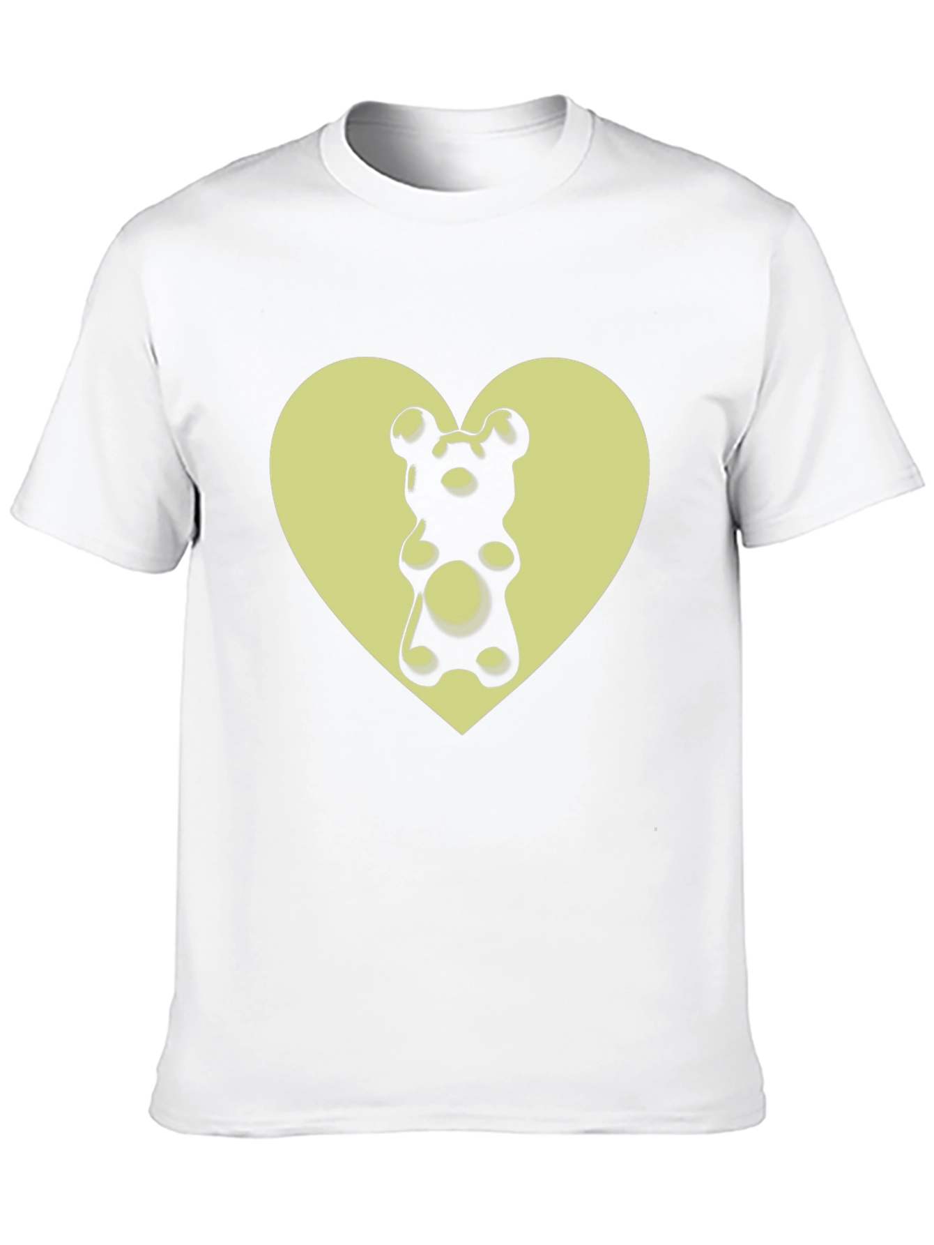 Gummy Bear Heart Graphic T-Shirt - Black