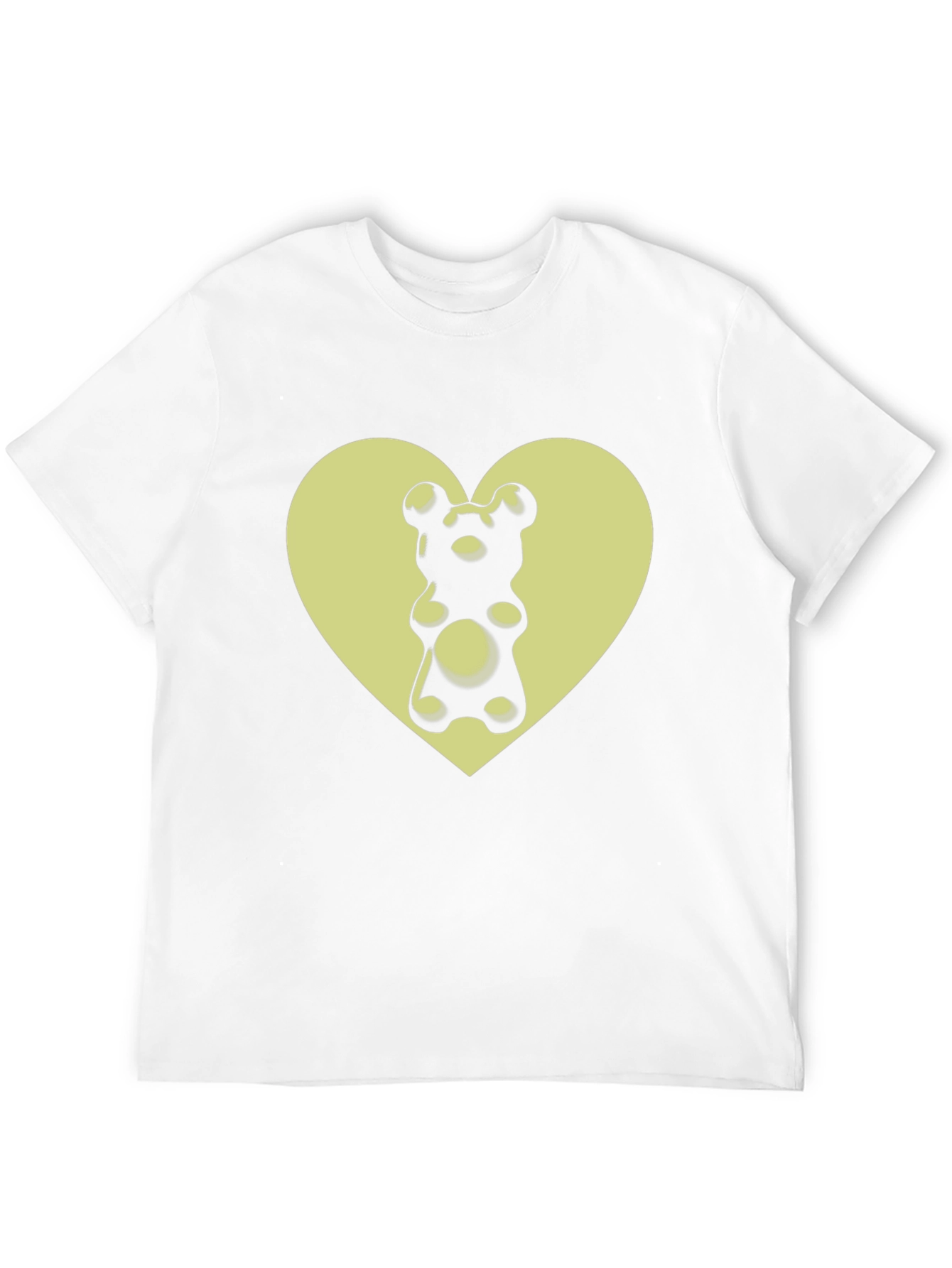 Gummy Bear Heart Graphic T-Shirt - Black