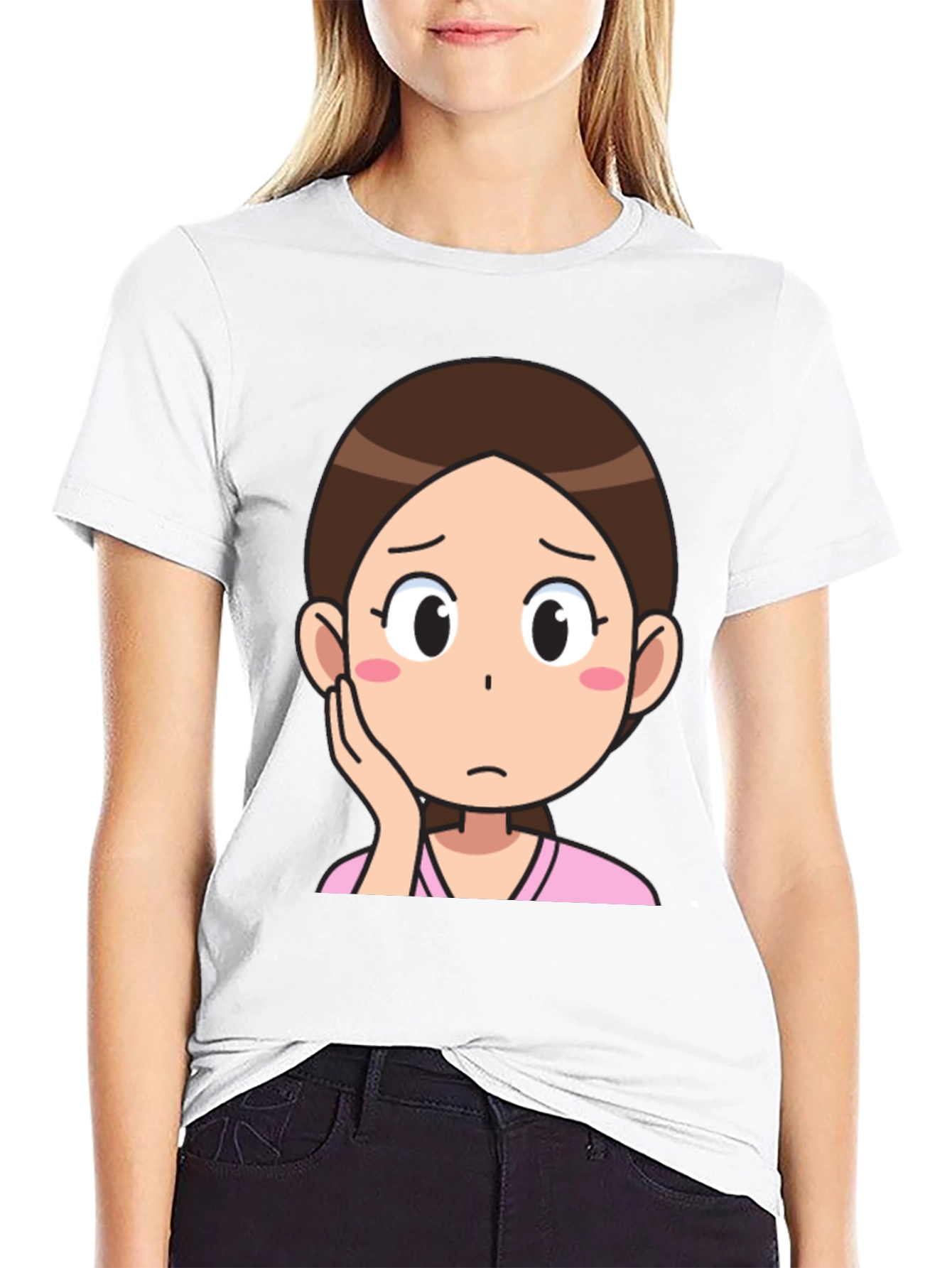 Cartoon Girl Graphic T-Shirt