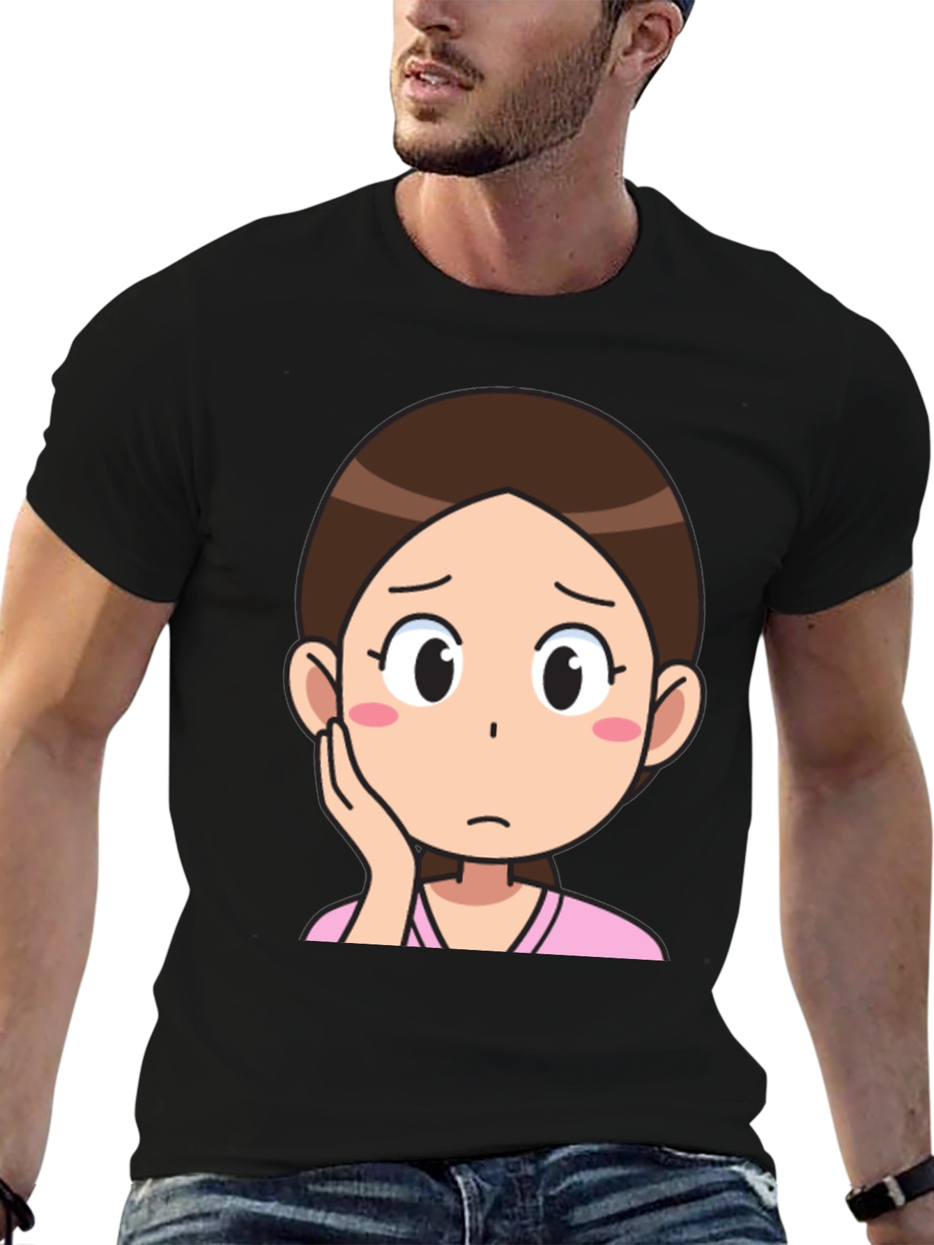 Cartoon Girl Graphic T-Shirt