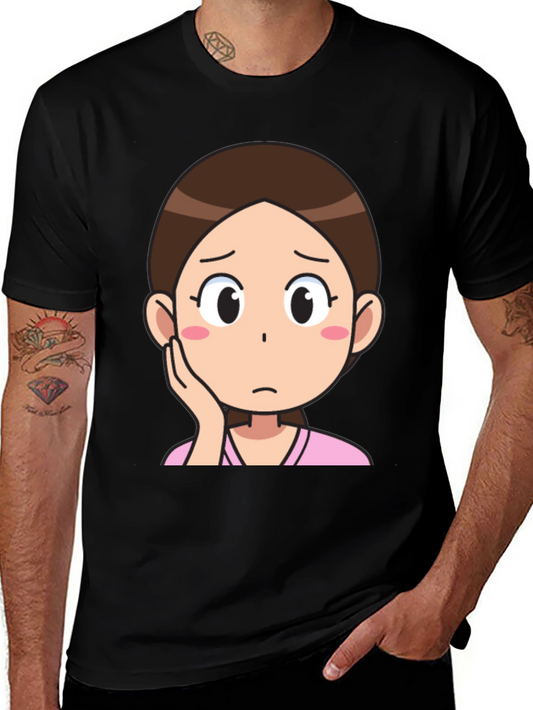 Cartoon Girl Graphic T-Shirt