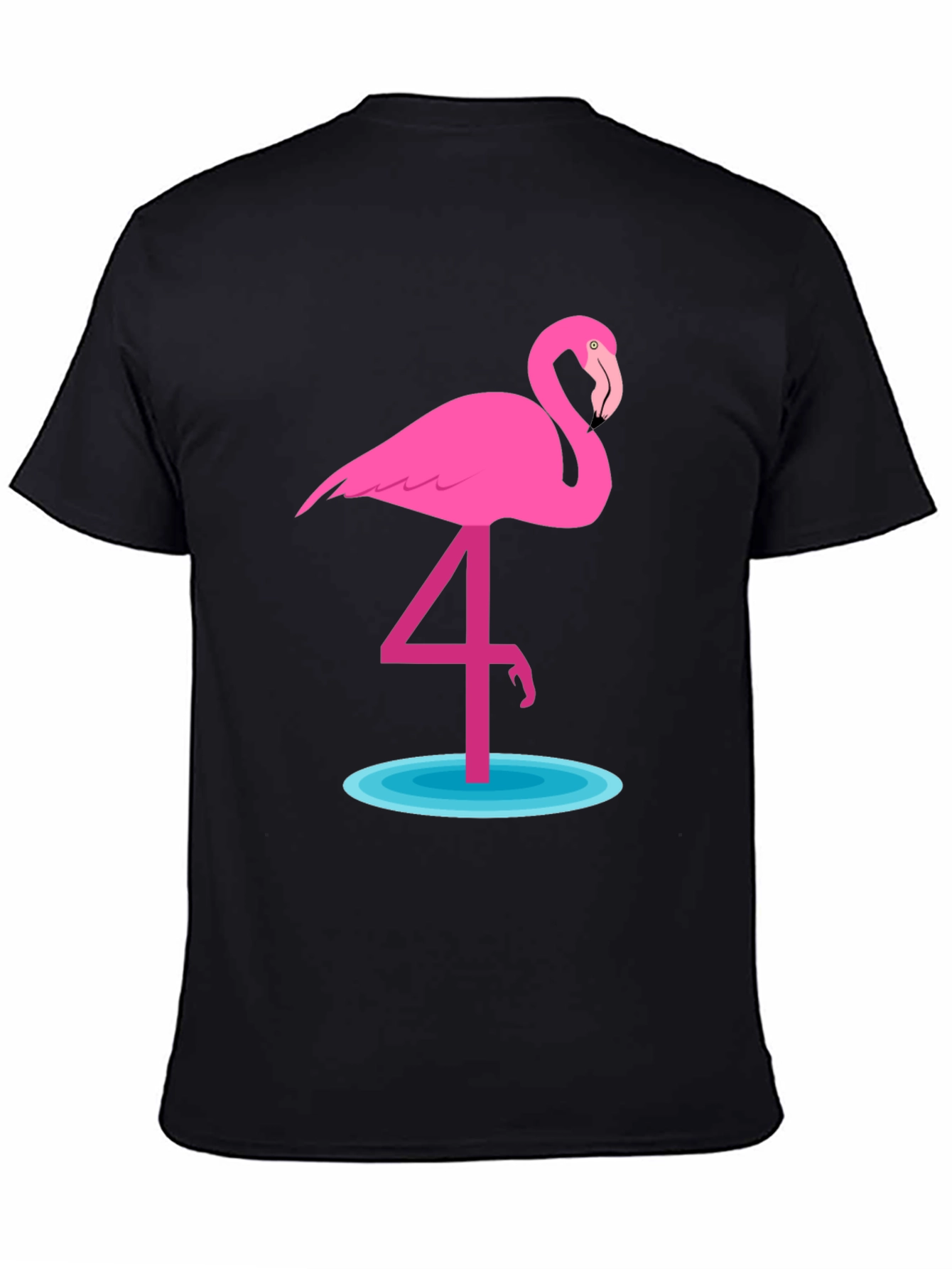 Flamingo Graphic T-Shirt - Casual Crew Neck Tee