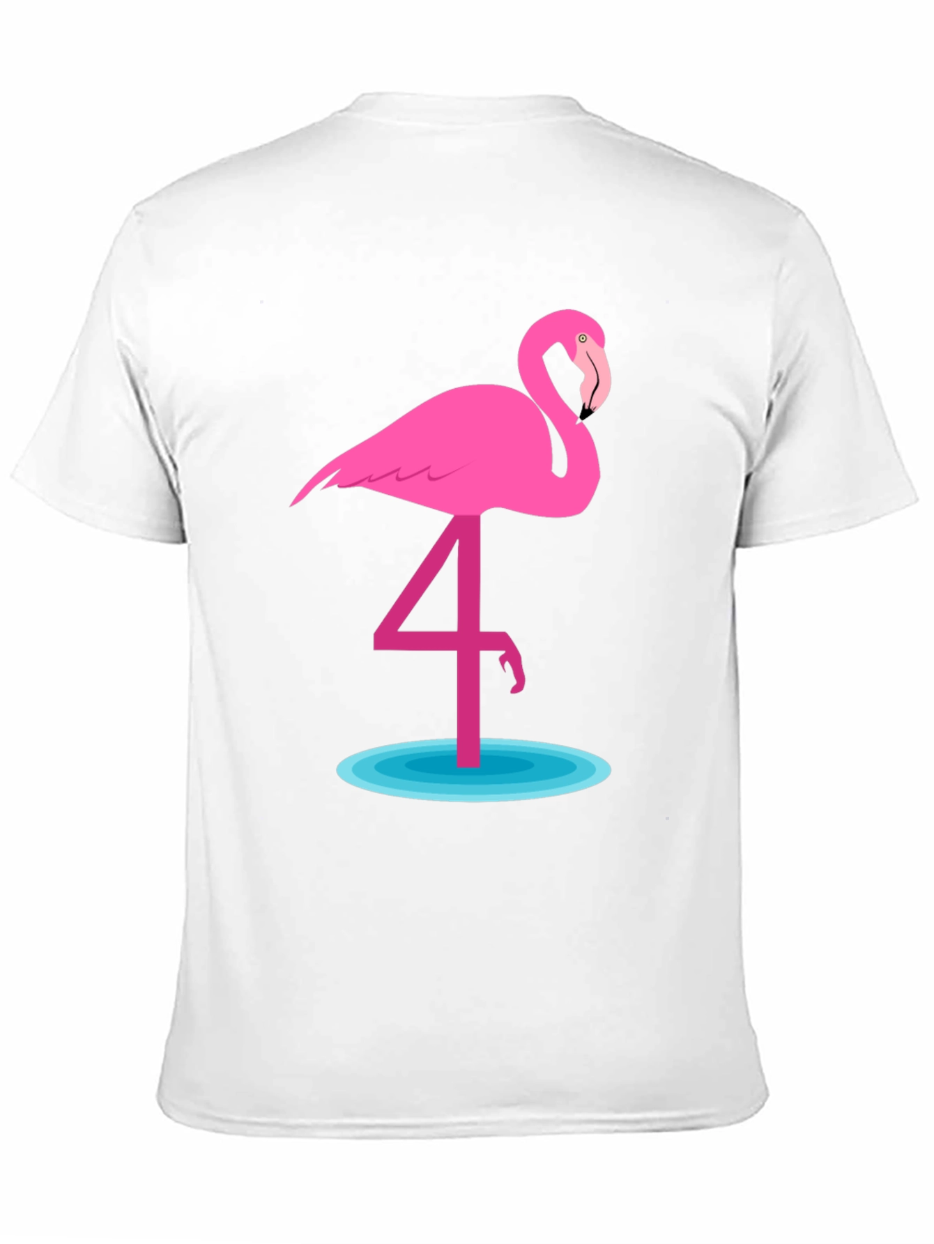 Flamingo Graphic T-Shirt - Casual Crew Neck Tee
