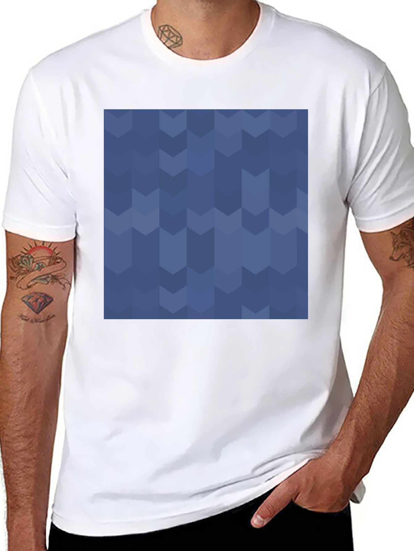 Geometric Arrow Pattern T-Shirt