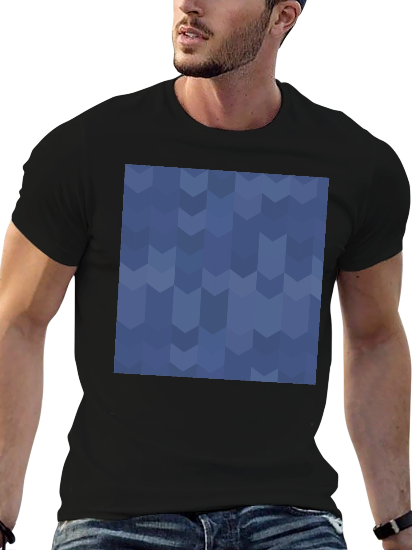 Geometric Arrow Pattern T-Shirt