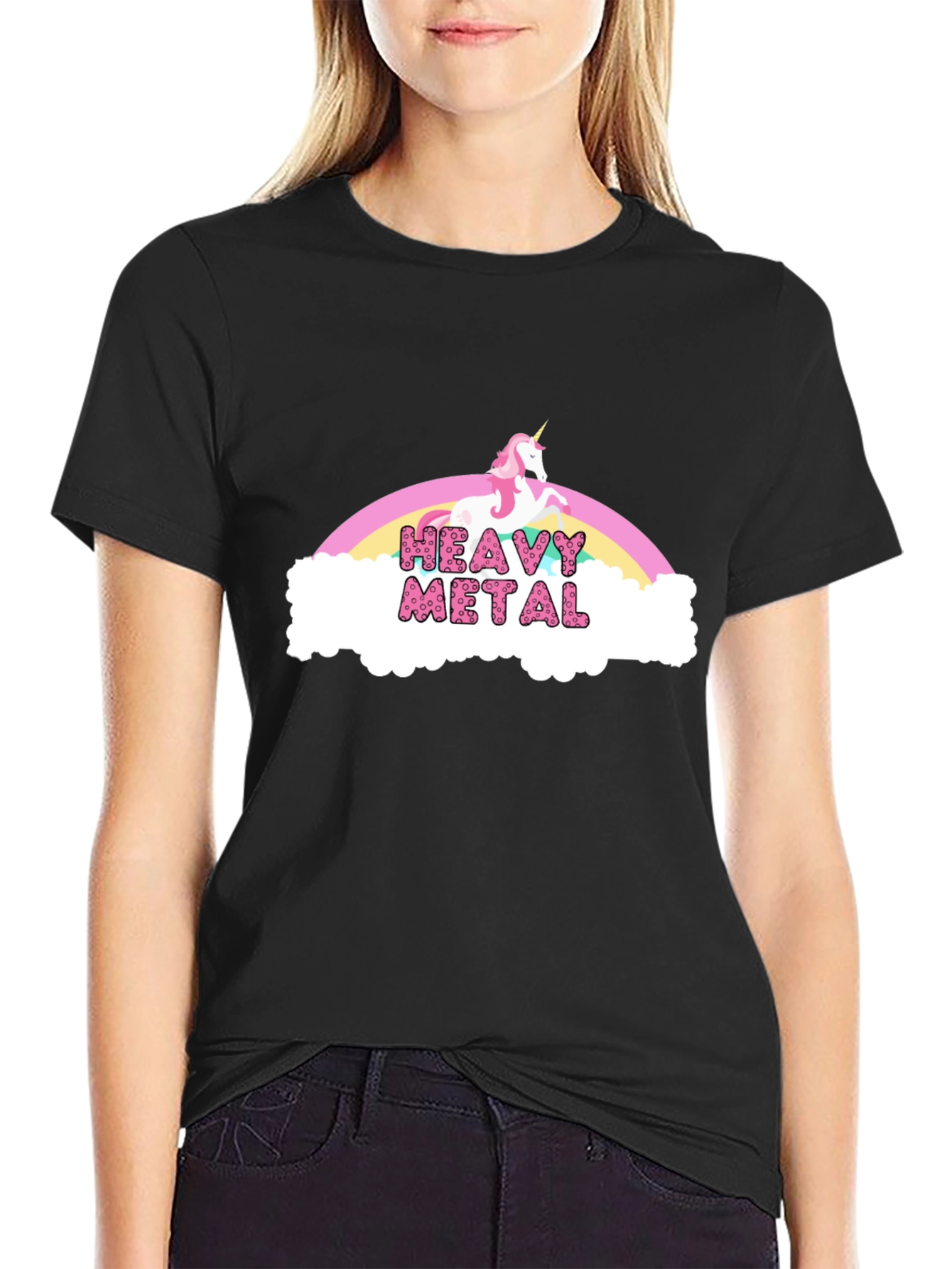 Heavy Metal Unicorn Rainbow T-Shirt