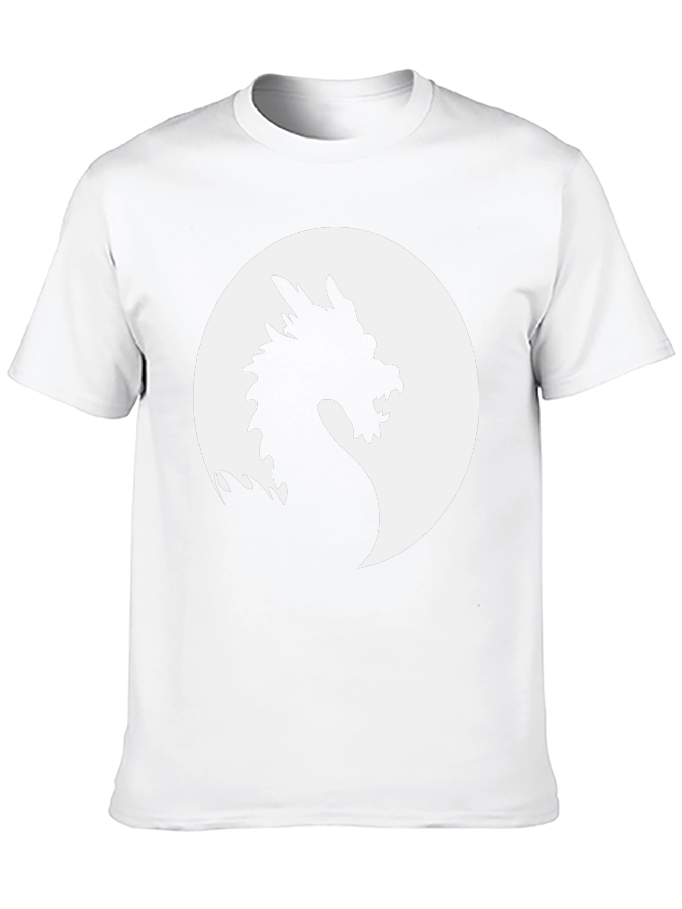 Dragon Silhouette Graphic Tee - Black Cotton Shirt