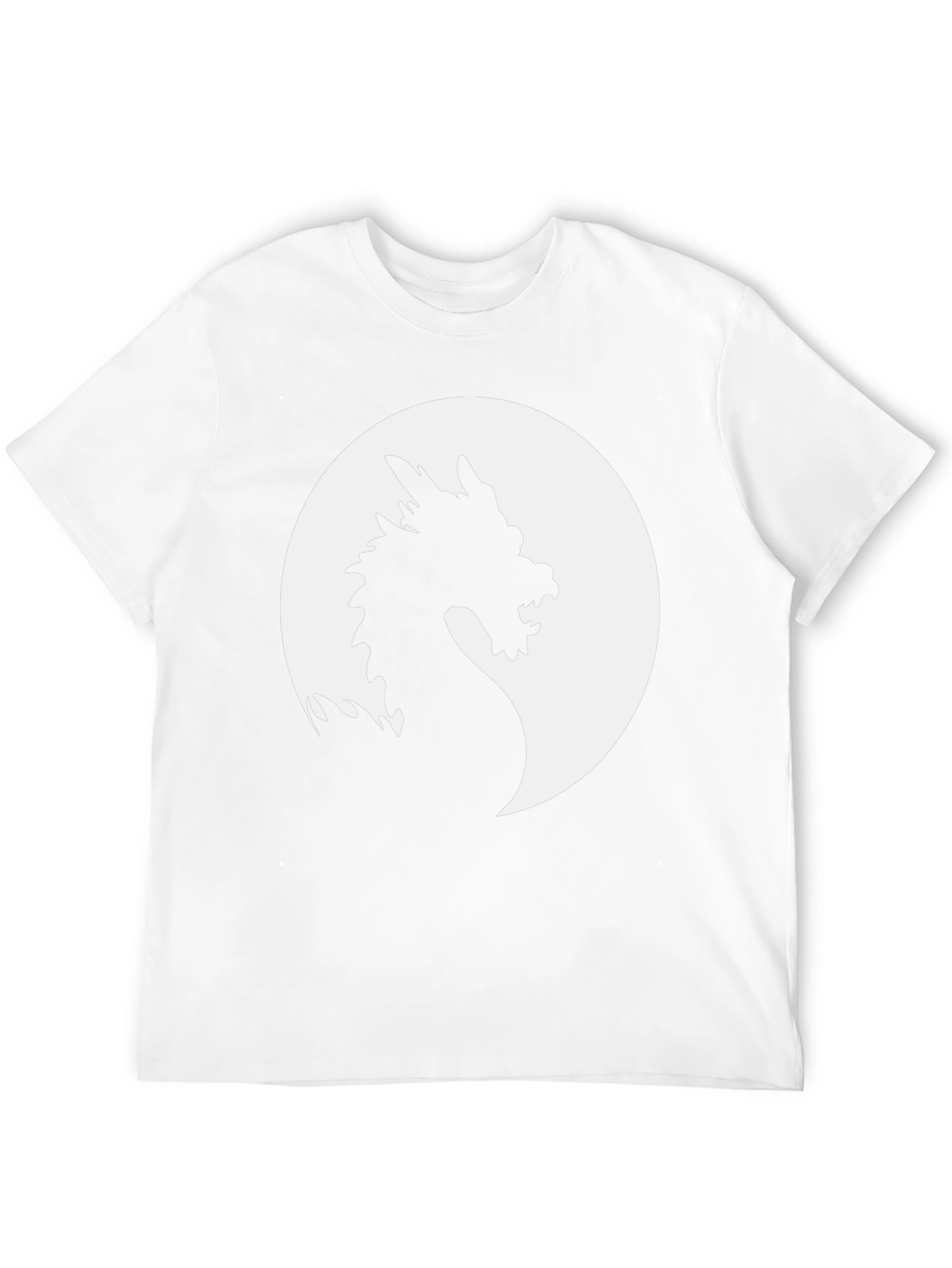 Dragon Silhouette Graphic Tee - Black Cotton Shirt