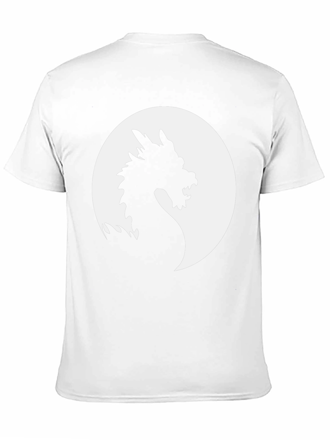 Dragon Silhouette Graphic Tee - Black Cotton Shirt
