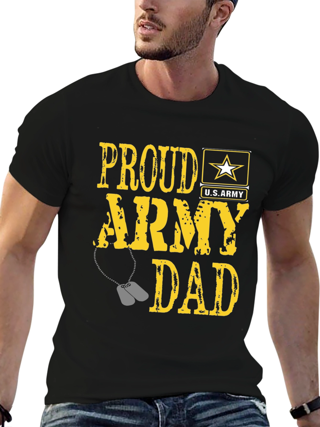 Proud Army Dad Graphic T-Shirt