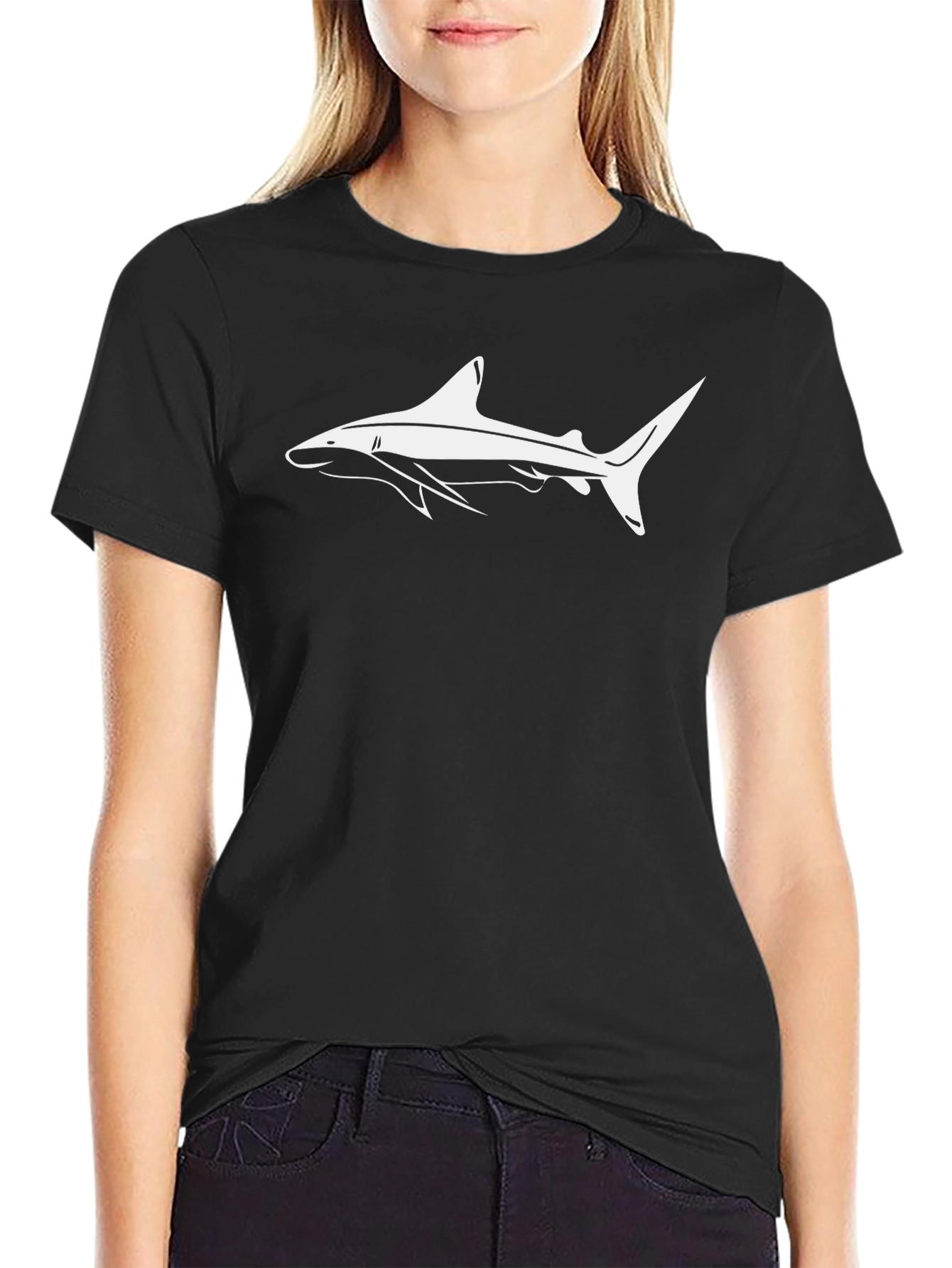 Shark Graphic Black T-Shirt