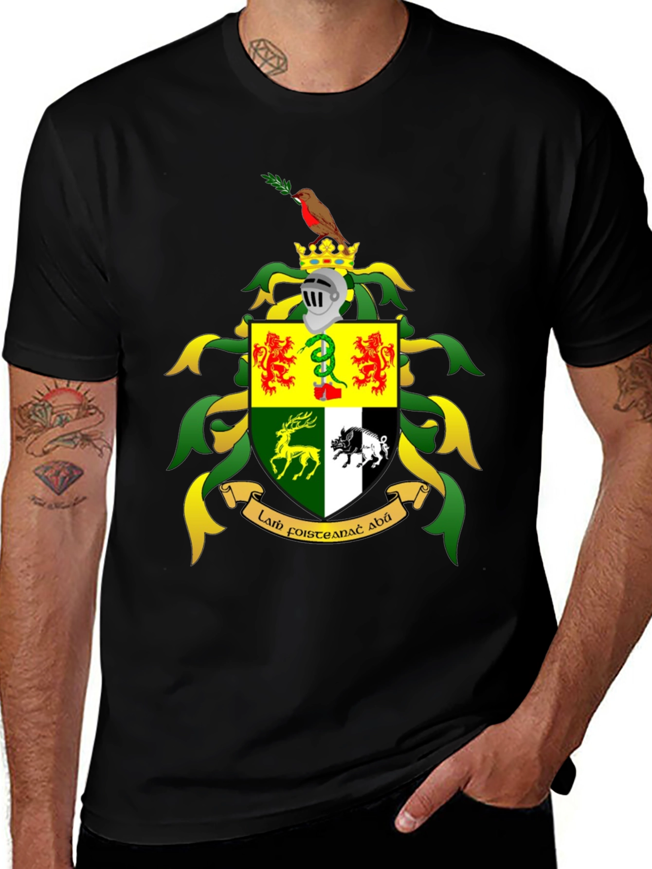 Heraldic Crest Black T-Shirt