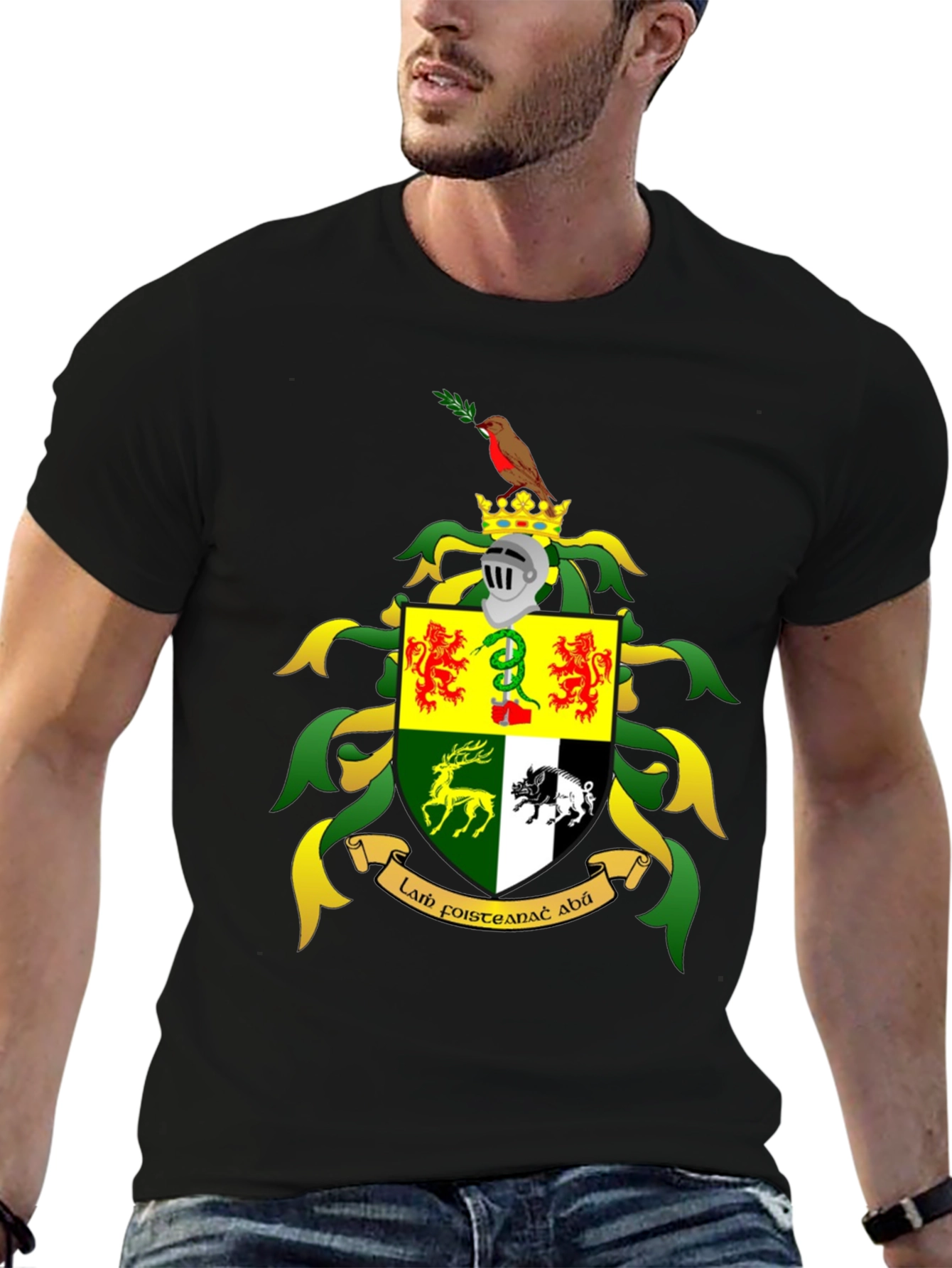 Heraldic Crest Black T-Shirt