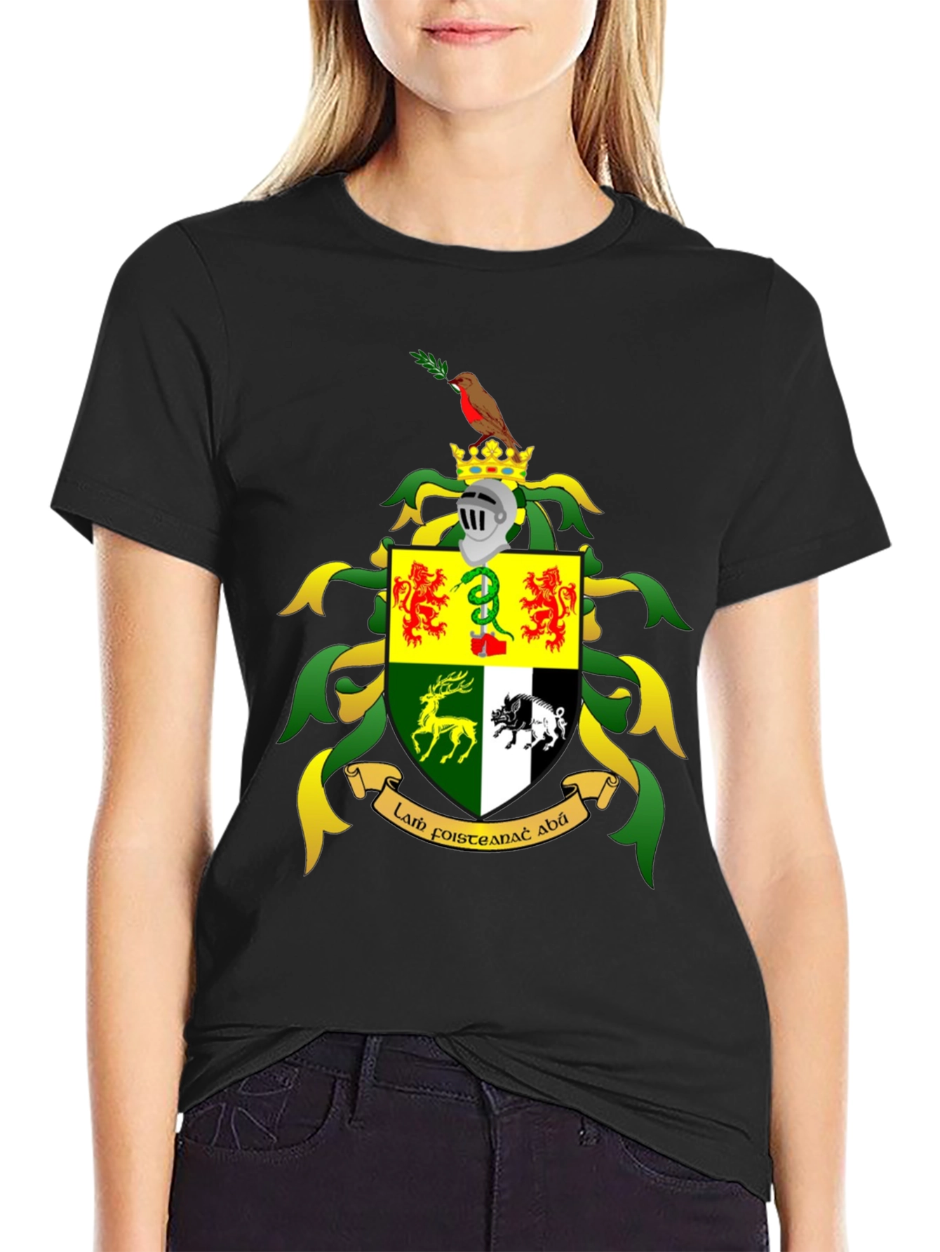 Heraldic Crest Black T-Shirt