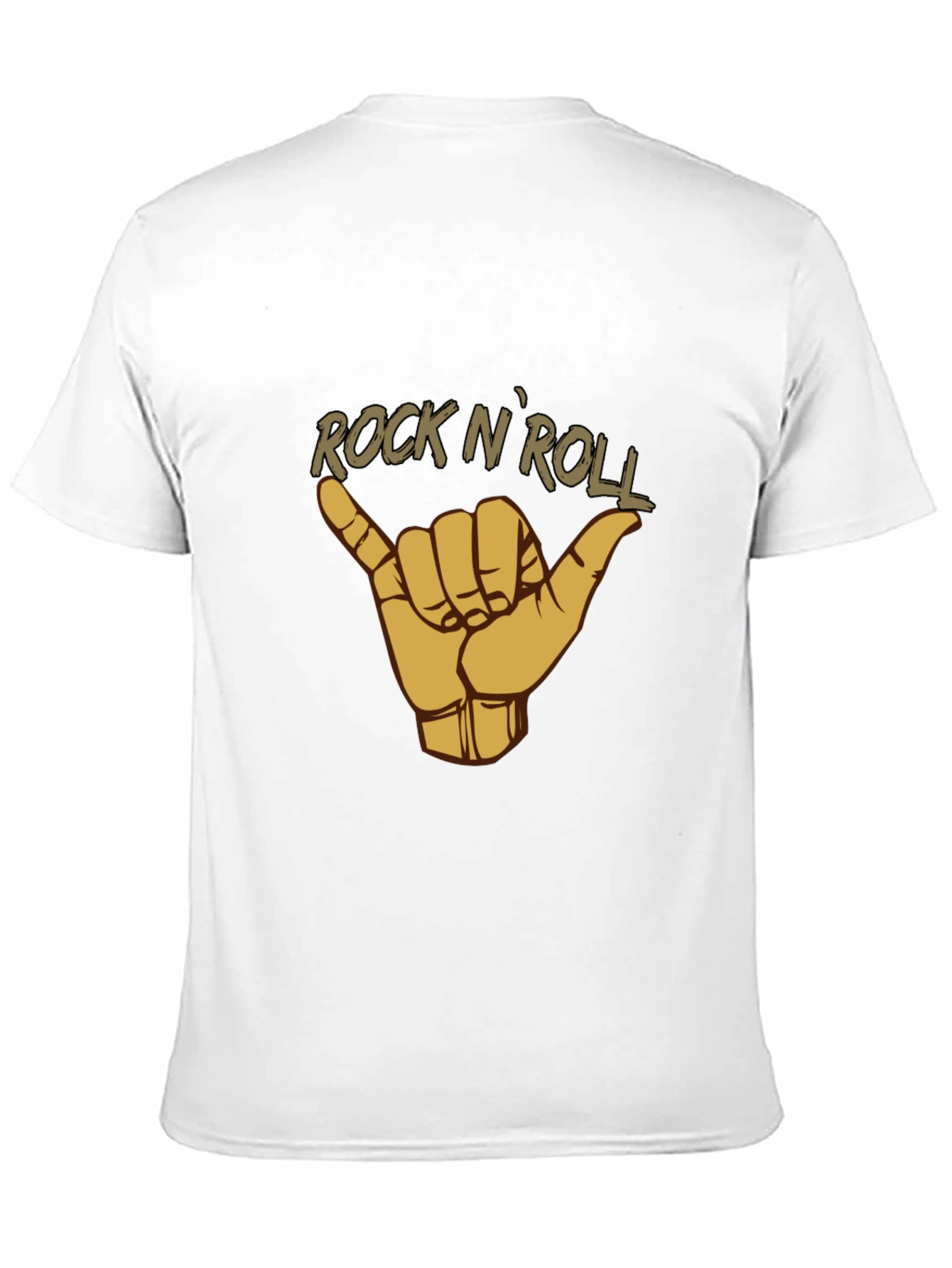 Rock N Roll Hand Sign Black T-Shirt