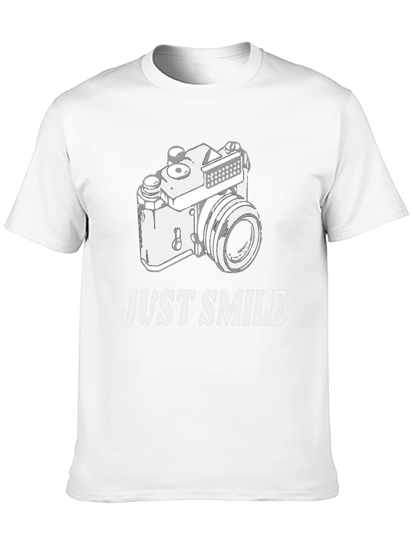 Just Smile Retro Camera Black T-Shirt