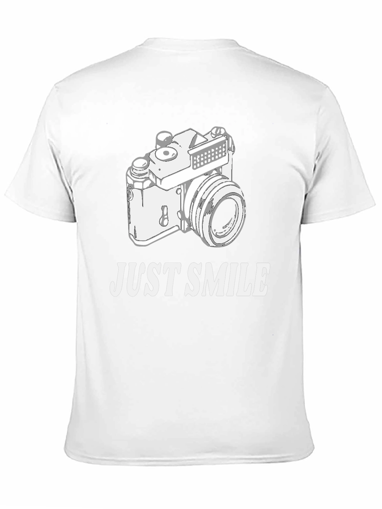 Just Smile Retro Camera Black T-Shirt