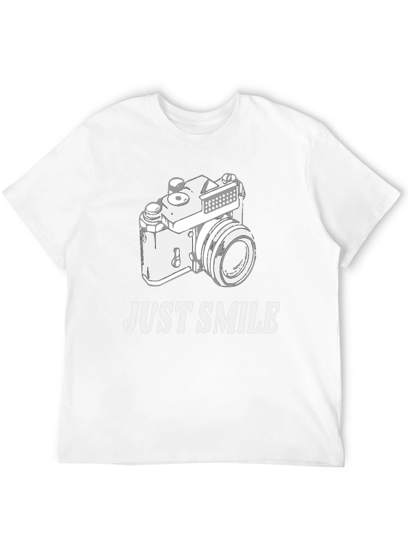 Just Smile Retro Camera Black T-Shirt