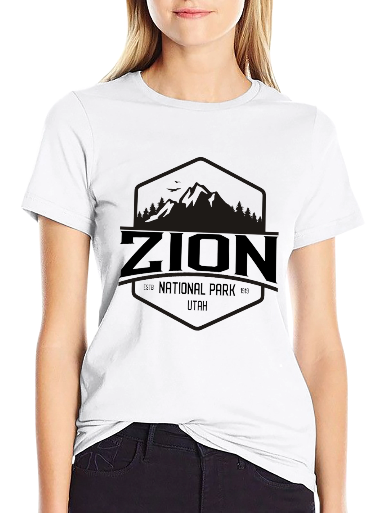 Zion National Park Utah Graphic Tee - Black