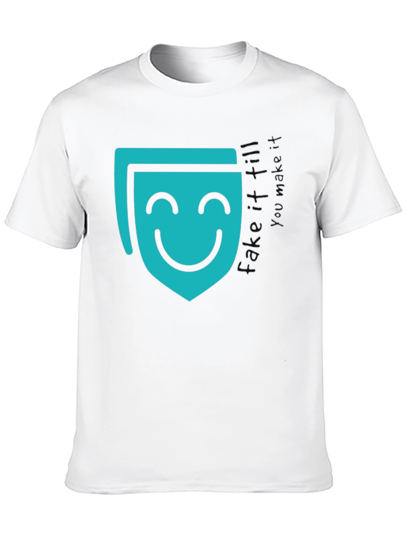 Smiling Mask Graphic Black T-Shirt
